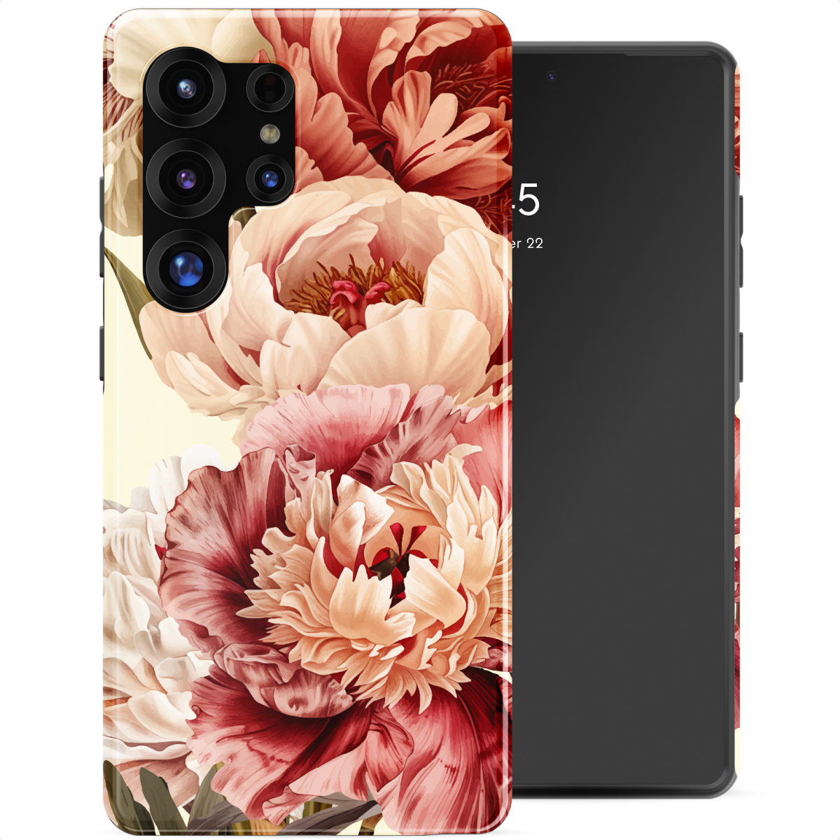 Selencia Coque arrière Vivid avec MagSafe Samsung Galaxy S25 Ultra - Vintage Peony