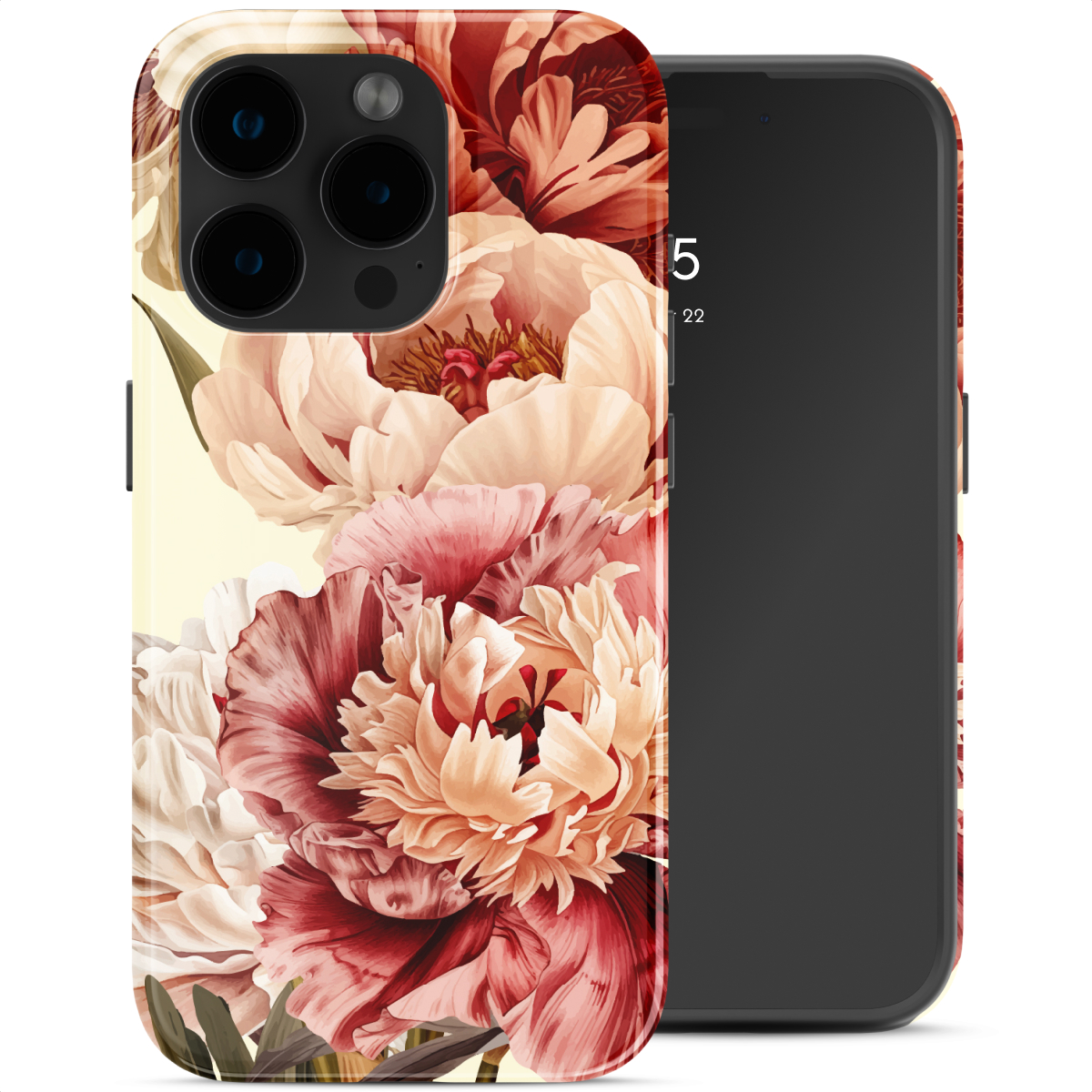 Selencia Coque arrière Vivid avec MagSafe Apple iPhone 15 Pro - Vintage Peony