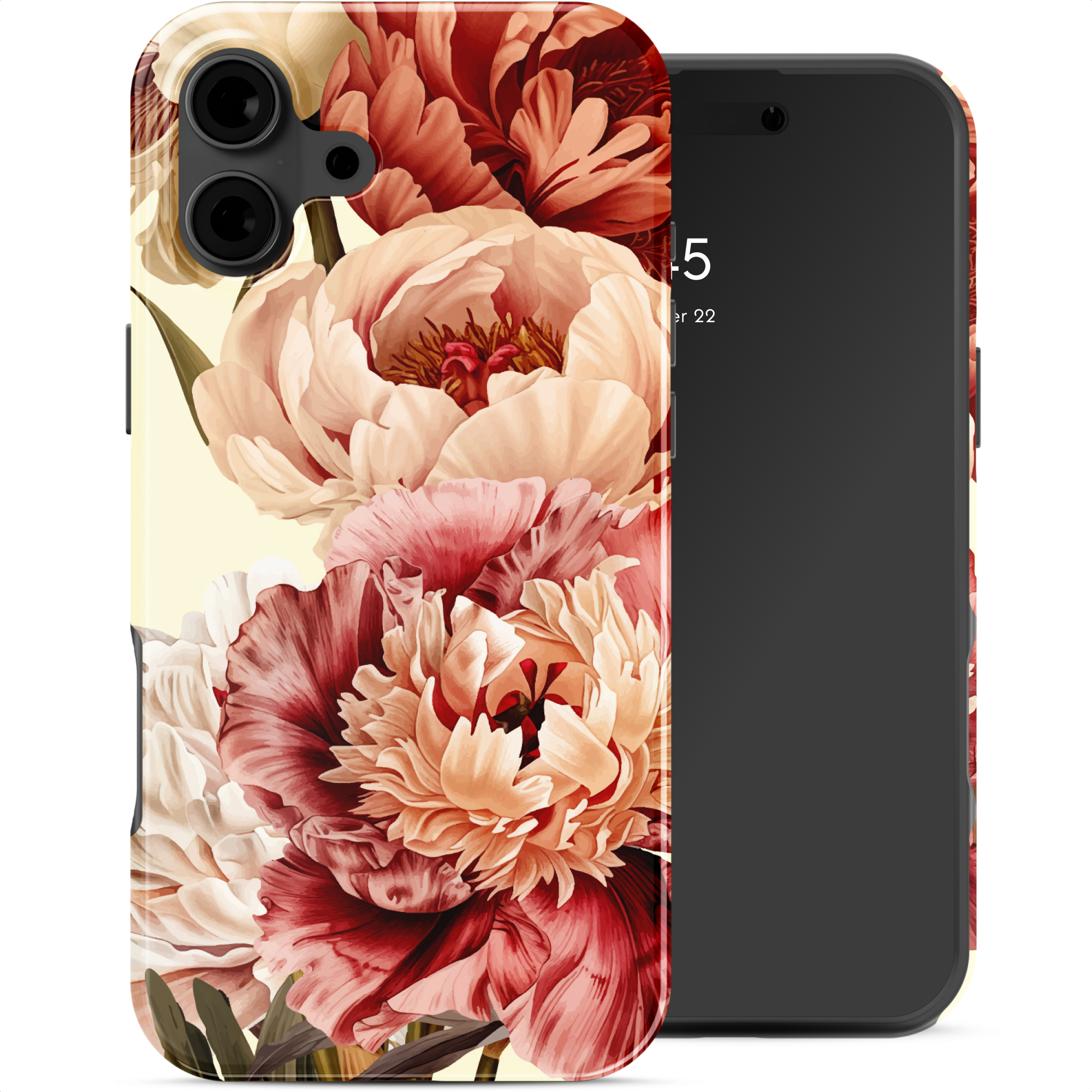 Selencia Coque arrière Vivid avec MagSafe Apple iPhone 16 - Vintage Peony