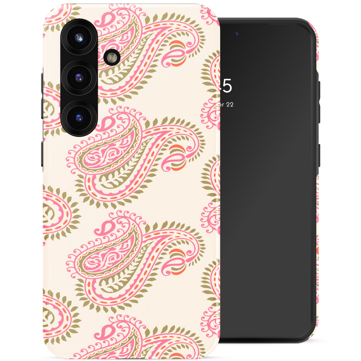 Selencia Coque arrière Vivid Samsung Galaxy S25 FE - Paisley Blush