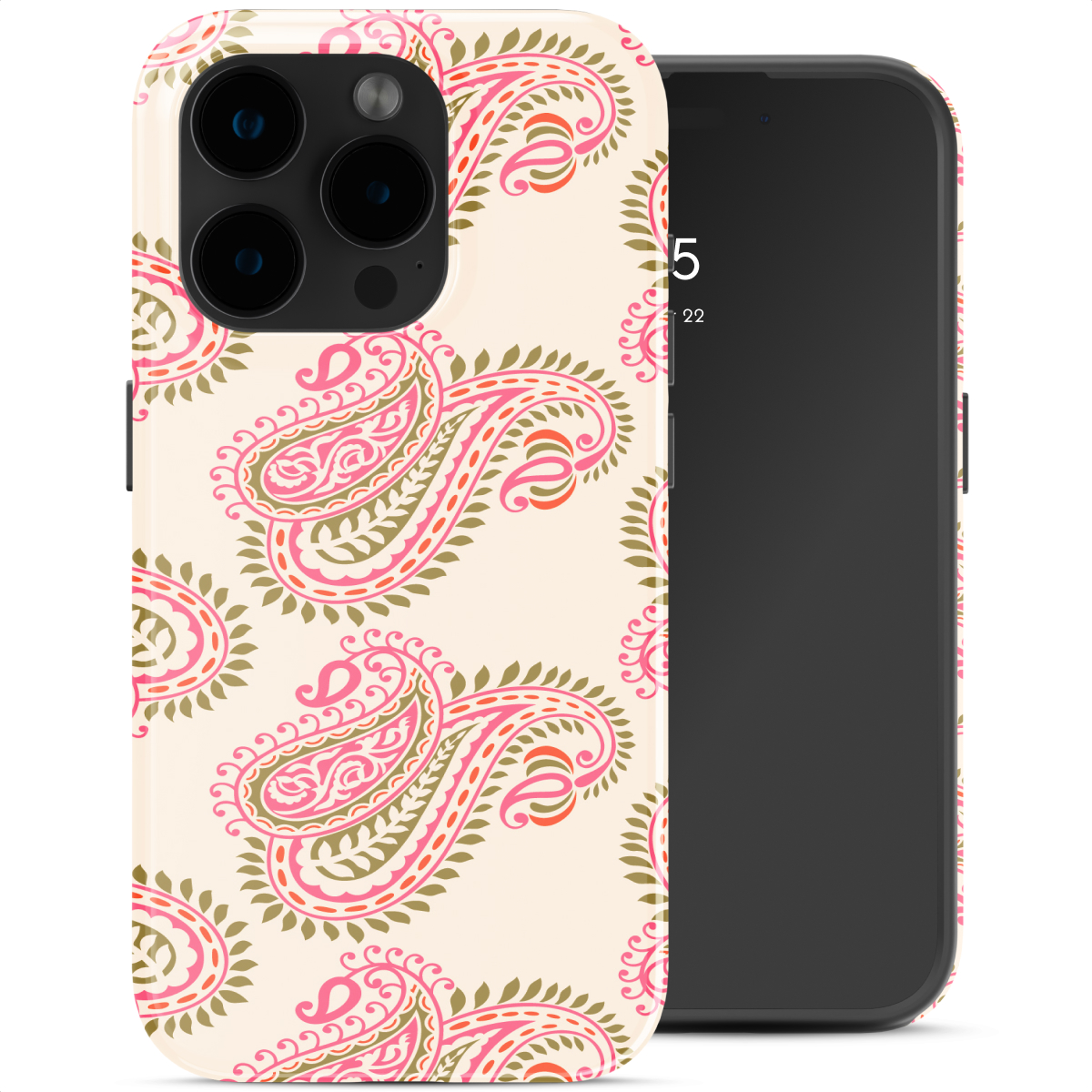 Selencia Coque arrière Vivid Apple iPhone 15 Pro - Paisley Blush