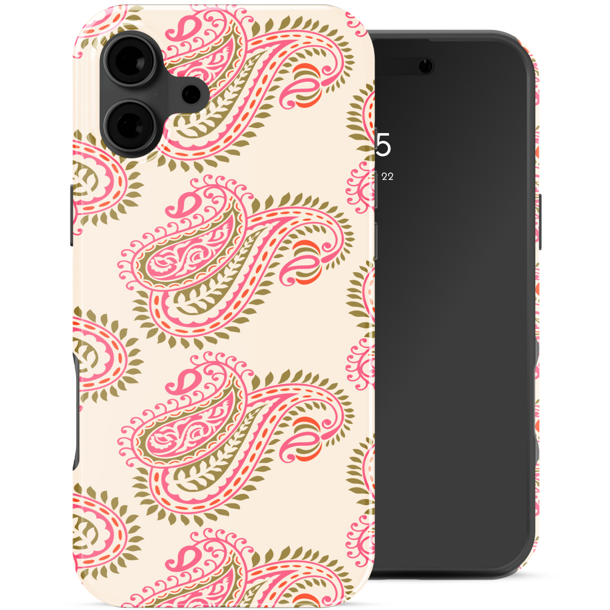 Selencia Coque arrière Vivid Apple iPhone 16 - Paisley Blush