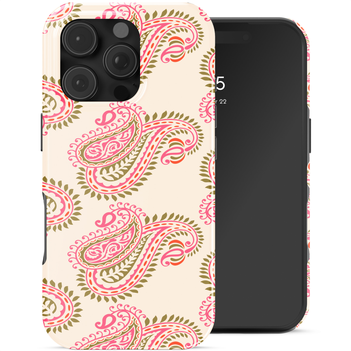 Selencia Coque arrière Vivid Apple iPhone 16 Pro Max - Paisley Blush