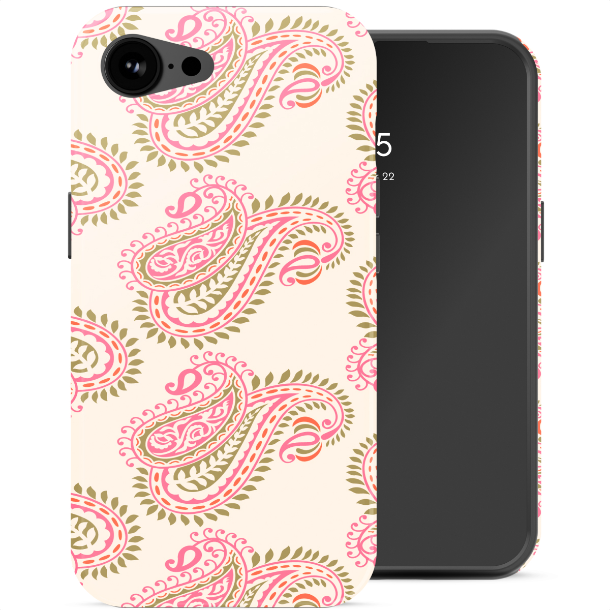 Selencia Coque arrière Vivid avec MagSafe Apple iPhone 17e / 16e - Paisley Blush