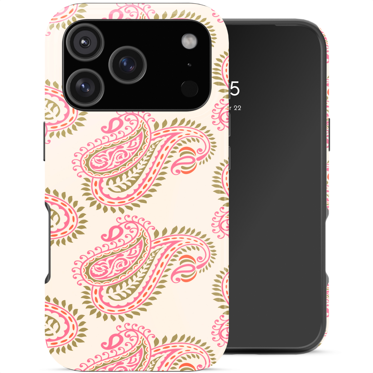 Selencia Coque arrière Vivid Apple iPhone 17 Pro Max - Paisley Blush