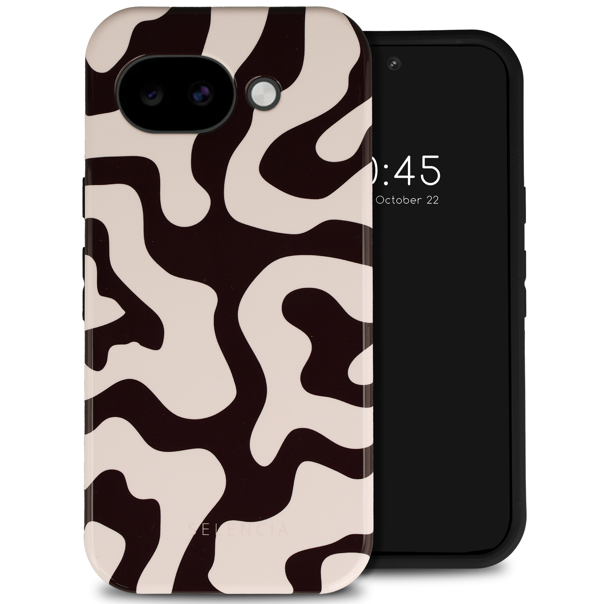 Selencia Vivid Backcover met MagSafe voor de Google Pixel 10a - Art Wave Black