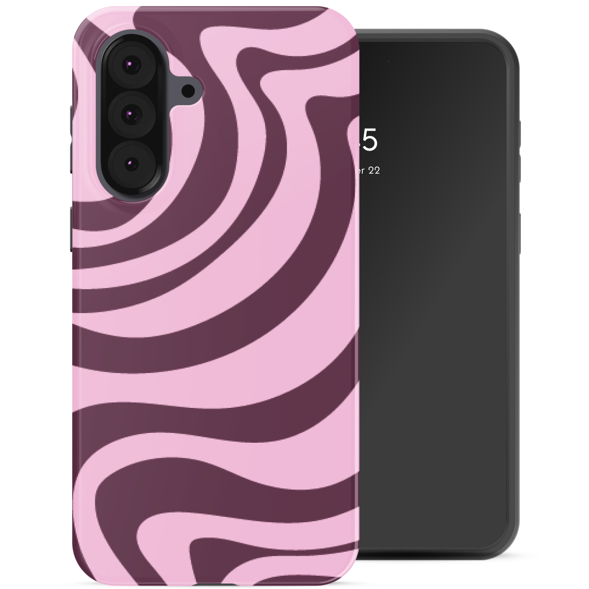 Selencia Vivid Backcover voor de Samsung Galaxy A37 (5G) - Wavy Swirl Pink Plum