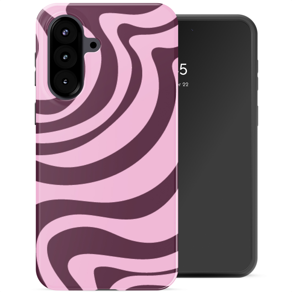 Selencia Vivid Backcover voor de Samsung Galaxy A57 (5G) - Wavy Swirl Pink Plum