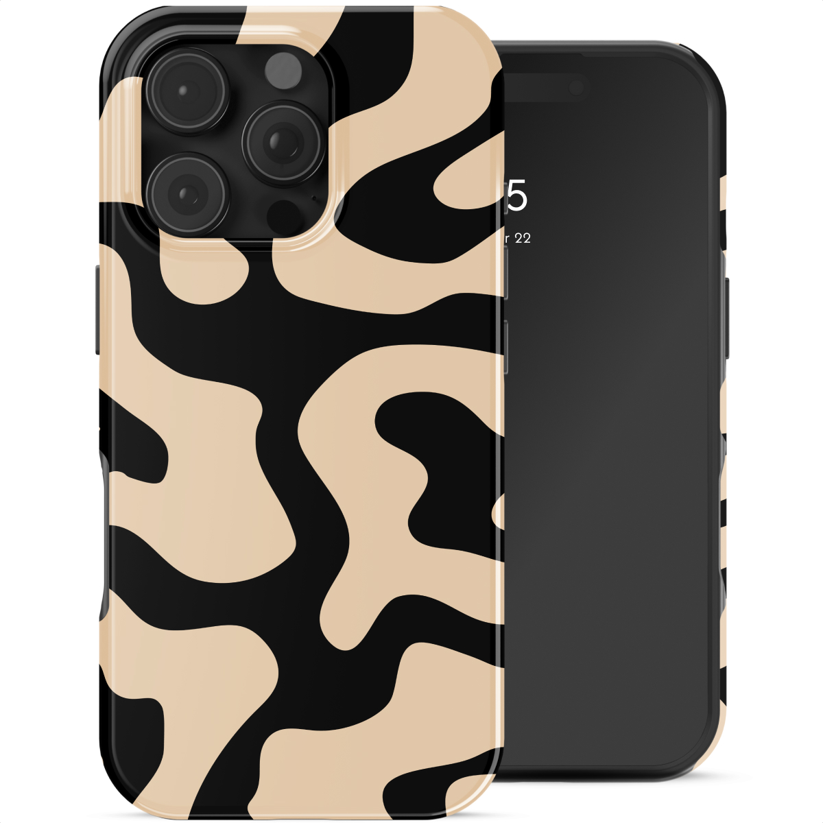 Selencia Coque arrière Vivid Apple iPhone 16 Pro - Art Wave Black