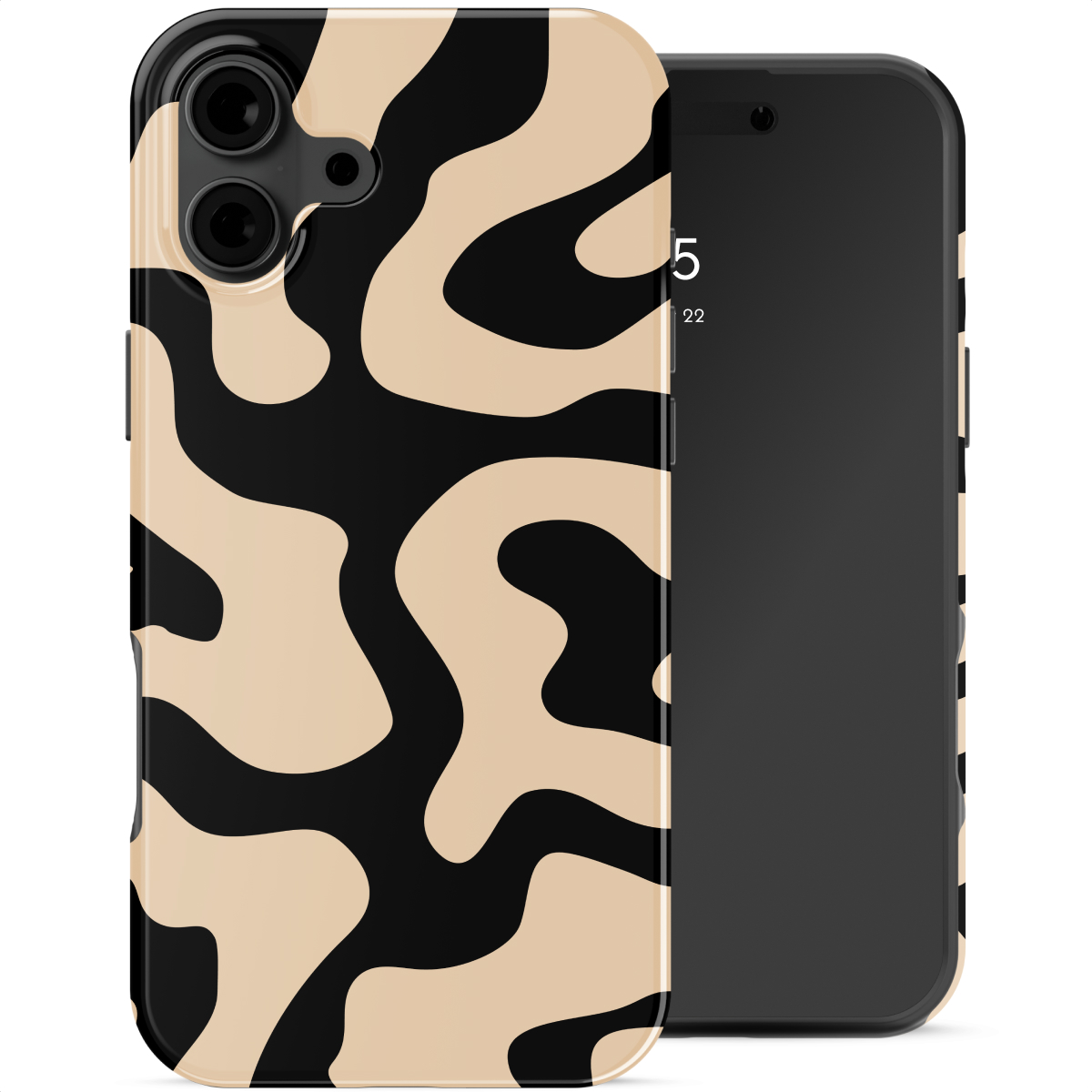 Selencia Coque arrière Vivid Apple iPhone 16 - Art Wave Black