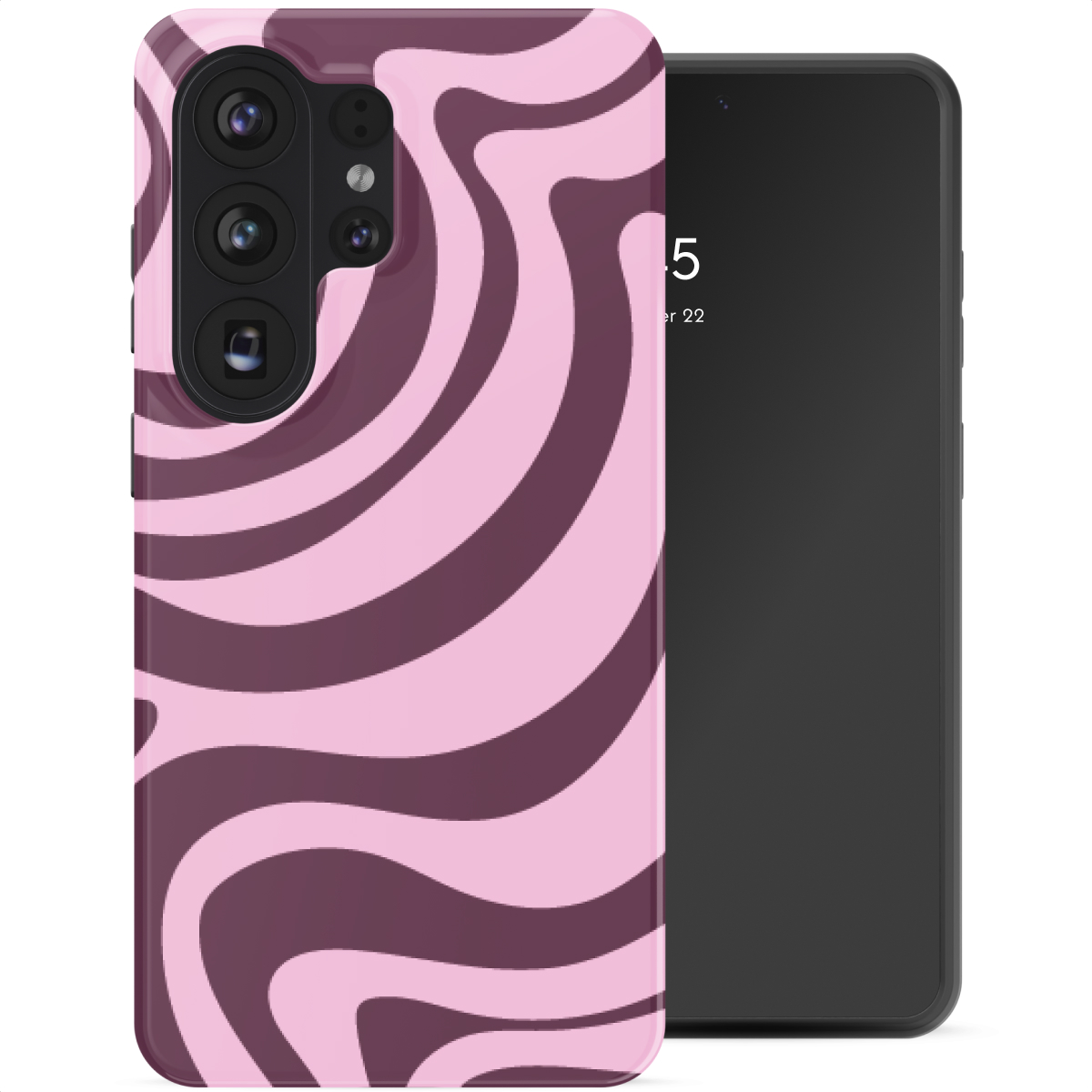 Selencia Coque arrière Vivid Samsung Galaxy S26 Ultra - Wavy Swirl Pink Plum