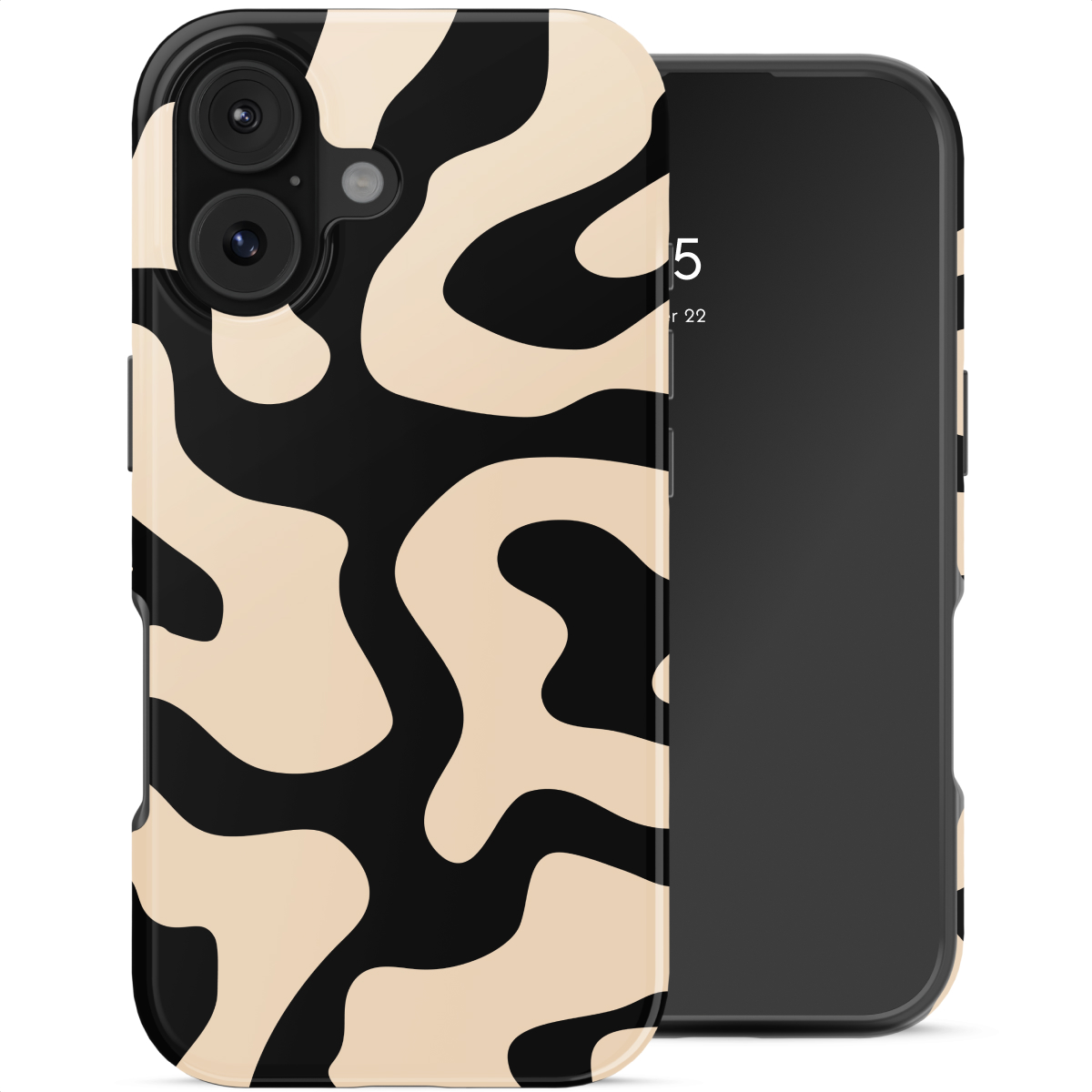 Selencia Vivid Backcover voor de Apple iPhone 17 - Art Wave Black