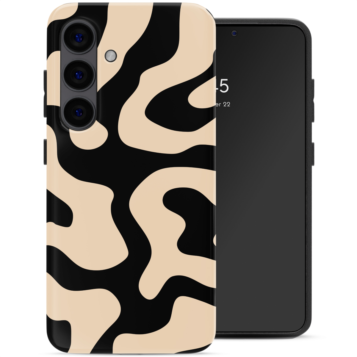 Selencia Coque arrière Vivid avec MagSafe Samsung Galaxy S24 - Art Wave Black