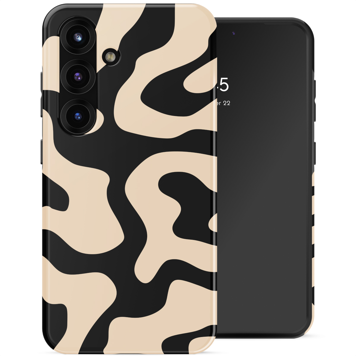 Selencia Coque arrière Vivid avec MagSafe Samsung Galaxy S25 - Art Wave Black
