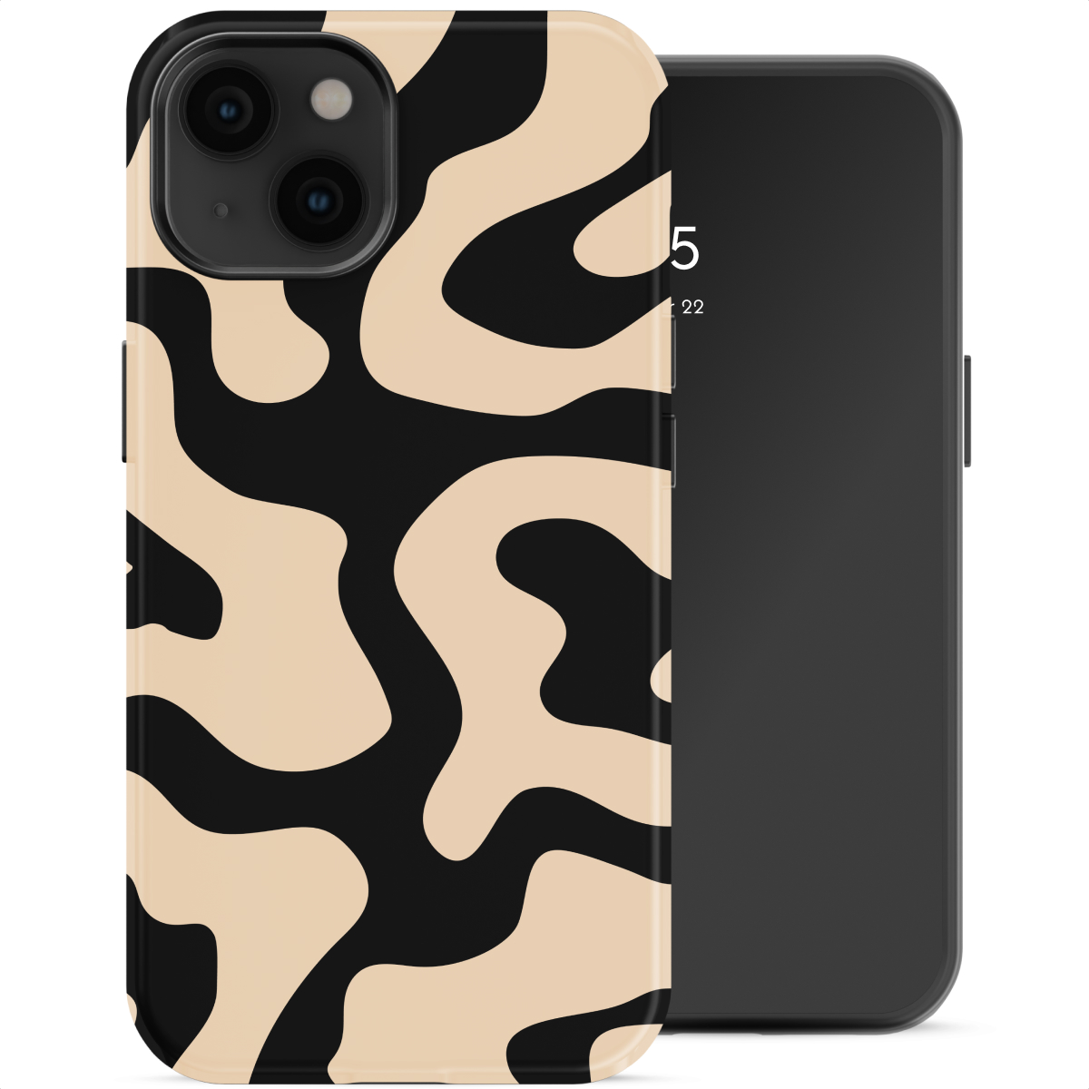 Selencia Coque arrière Vivid avec MagSafe Apple iPhone 14 - Art Wave Black