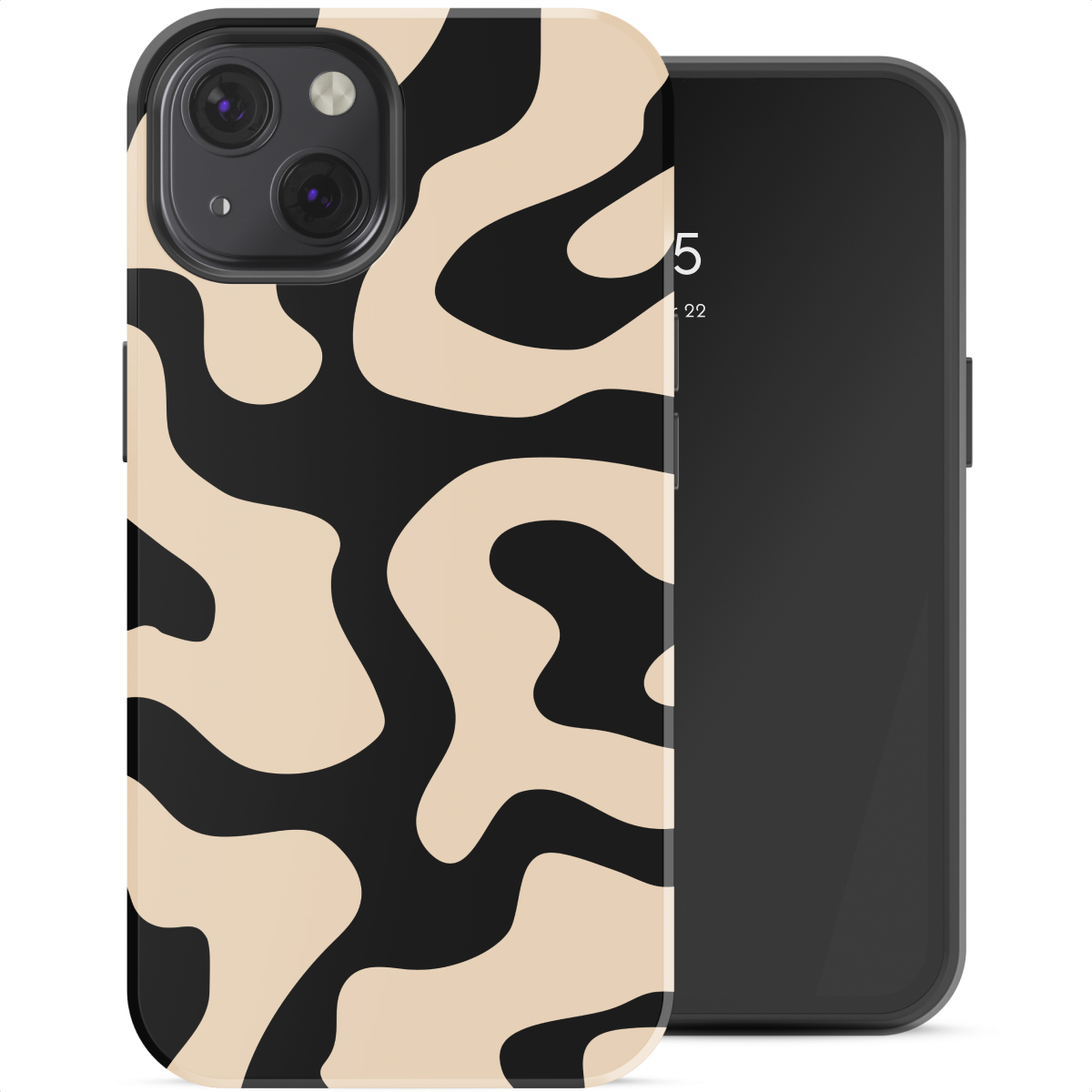 Selencia Coque arrière Vivid avec MagSafe Apple iPhone 13 - Art Wave Black