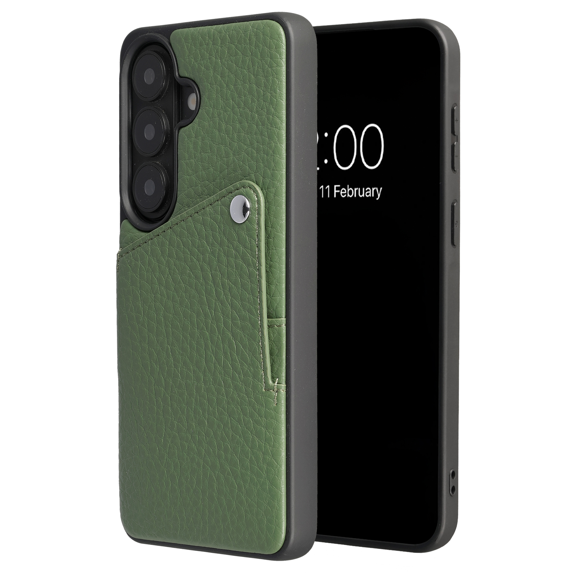 Selencia Coque Riva avec porte-cartes Samsung Galaxy S26 - Sage Green