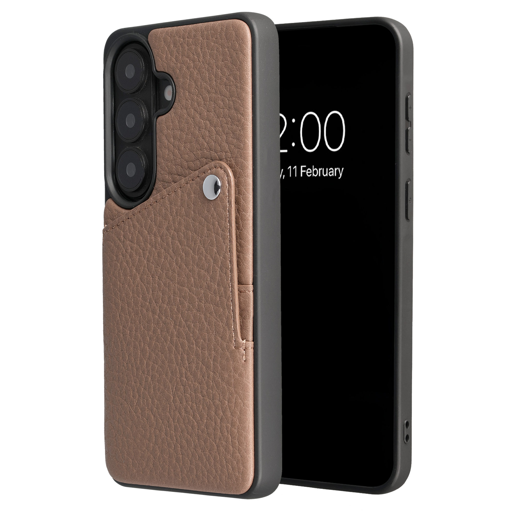 Selencia Coque Riva avec porte-cartes Samsung Galaxy S26 Plus - Mocha Brown