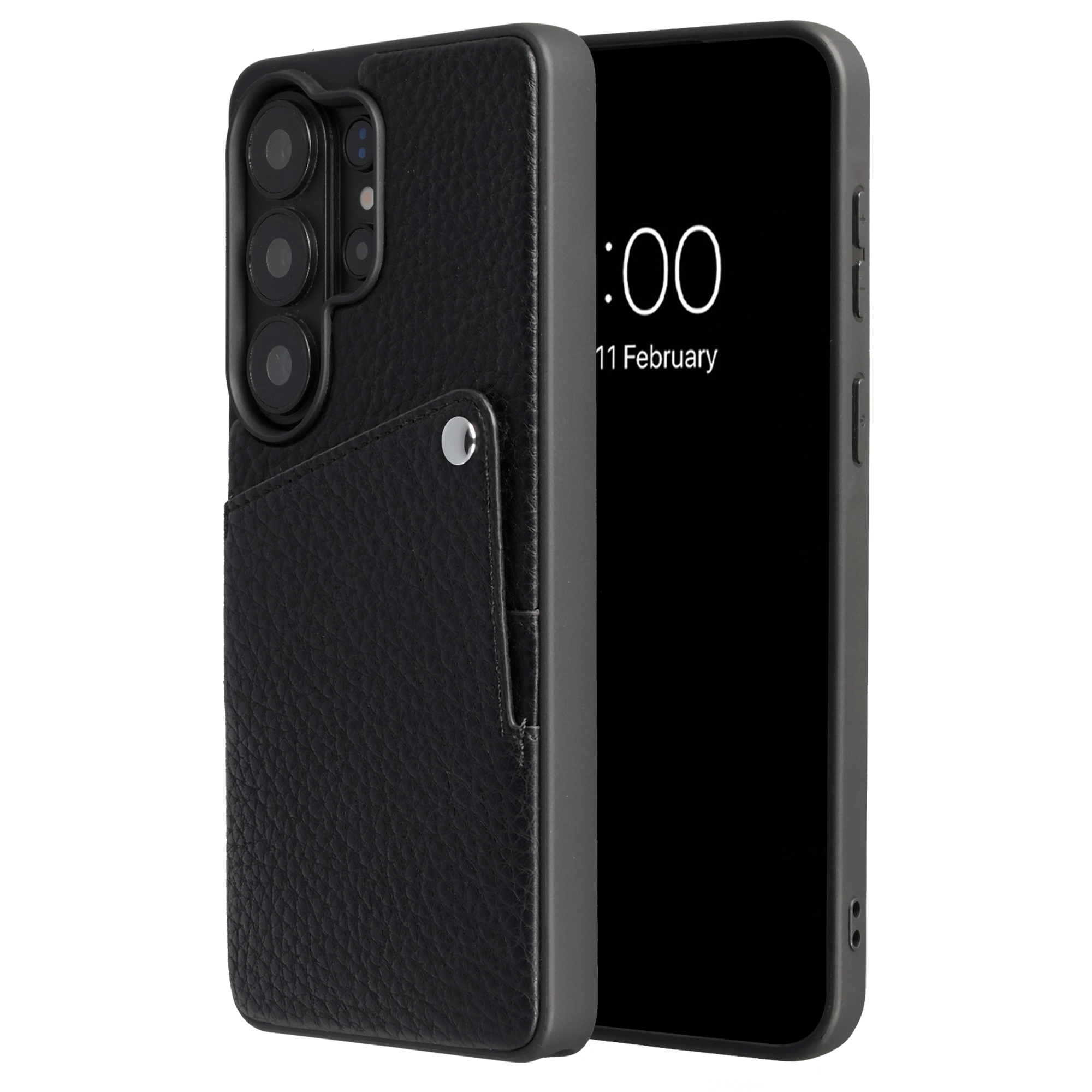 Selencia Coque Riva avec porte-cartes Samsung Galaxy S26 Ultra - Noir