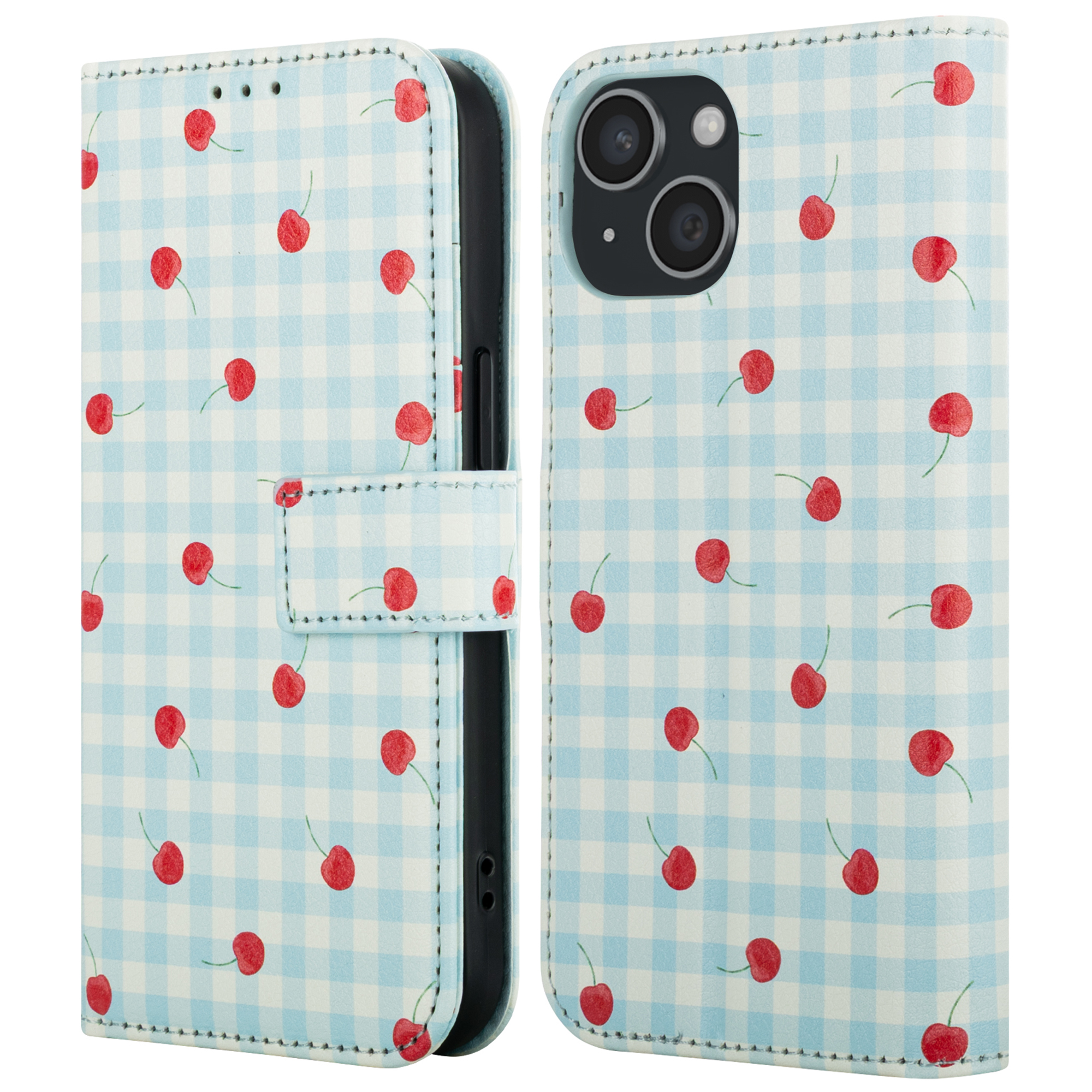 imoshion Design Bookcase voor de Apple iPhone 15 - Cherry Check