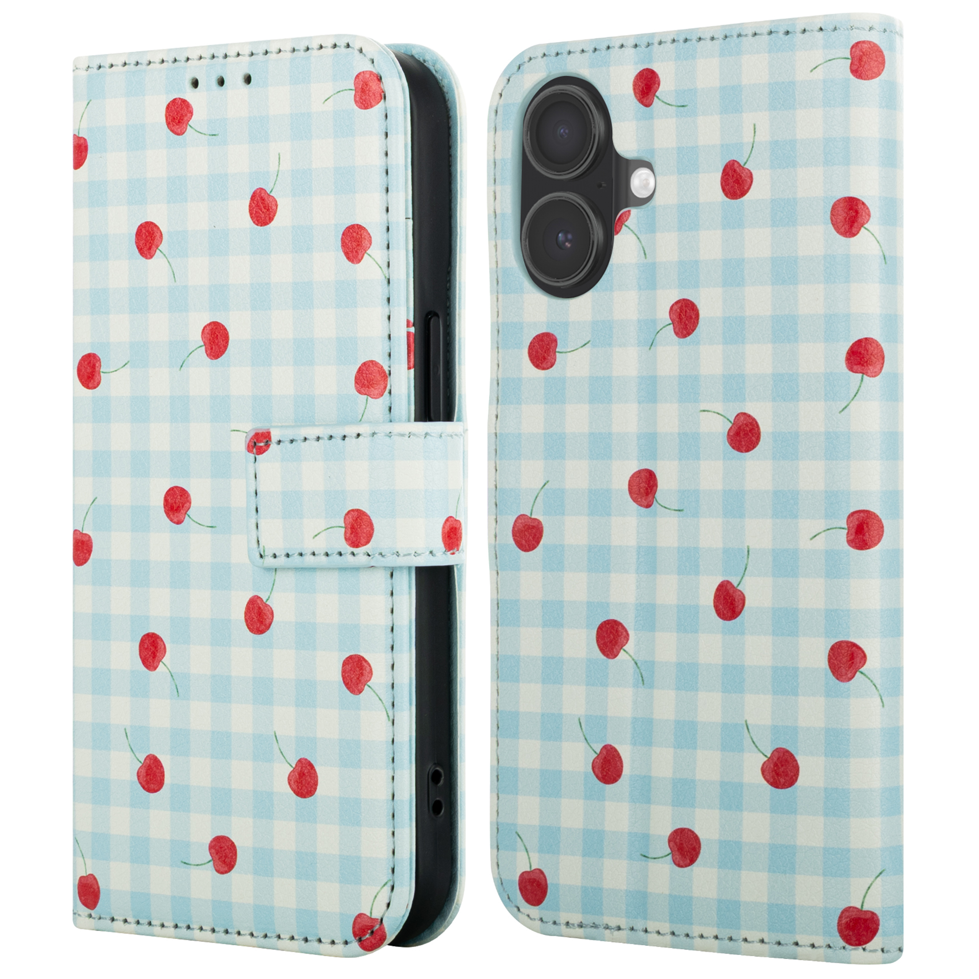 imoshion Design Bookcase voor de Apple iPhone 16 - Cherry Check