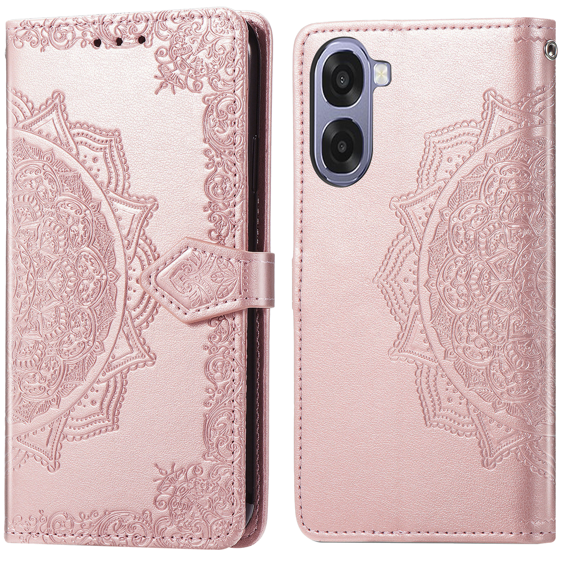 imoshion Mandala Bookcase voor de Oppo A6x (4G/5G) - Rose Gold