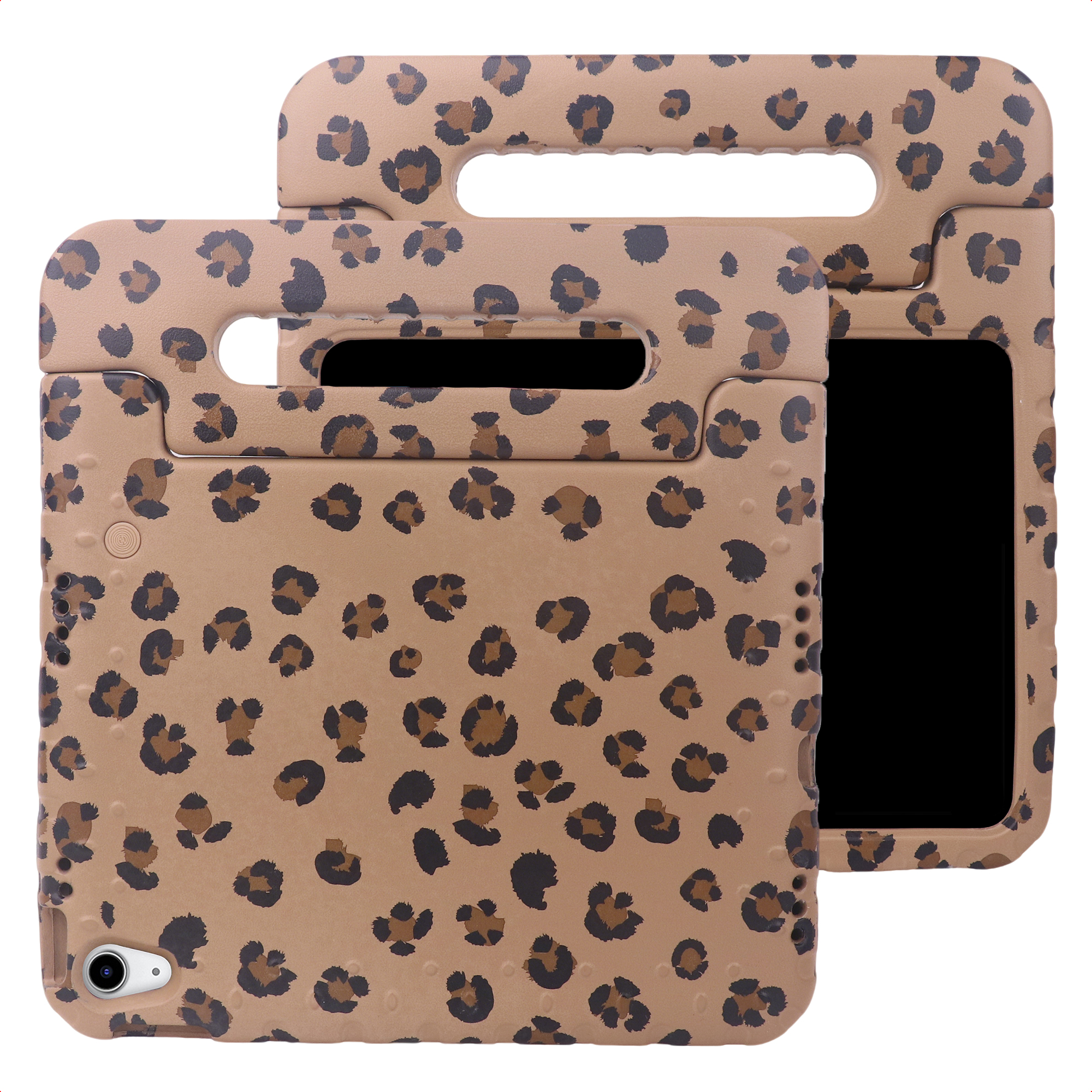 imoshion Kidsproof Design Backcover met handvat voor de Apple iPad 11 (2025) 11 inch A16 / iPad 10 (2022) 10.9 inch - Panterprint