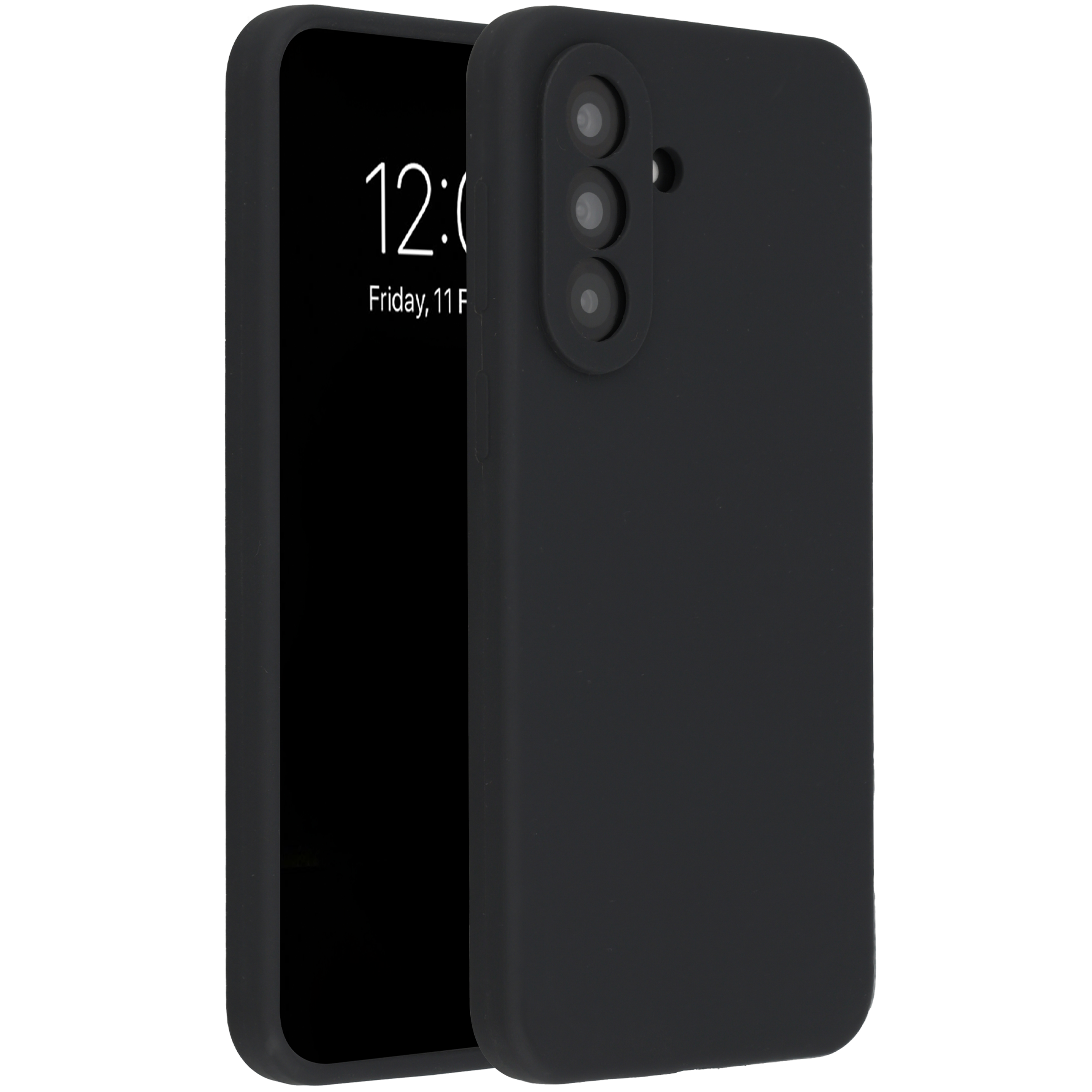 Accezz Liquid Silicone Backcover voor de Samsung Galaxy A37 (5G) - Zwart