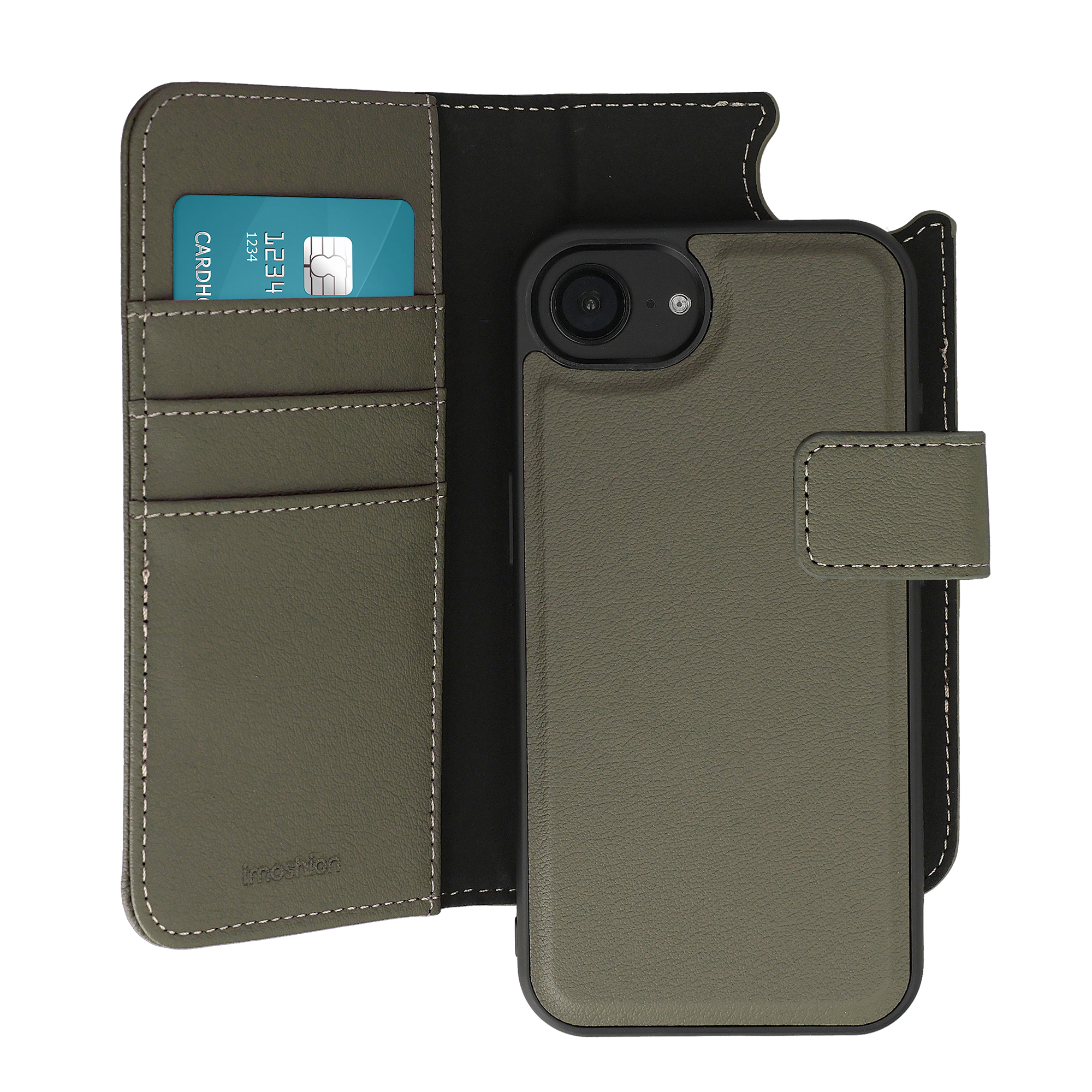 imoshion Uitneembare 2-in-1 Luxe Bookcase voor de Apple iPhone 17e / 16e - Groen