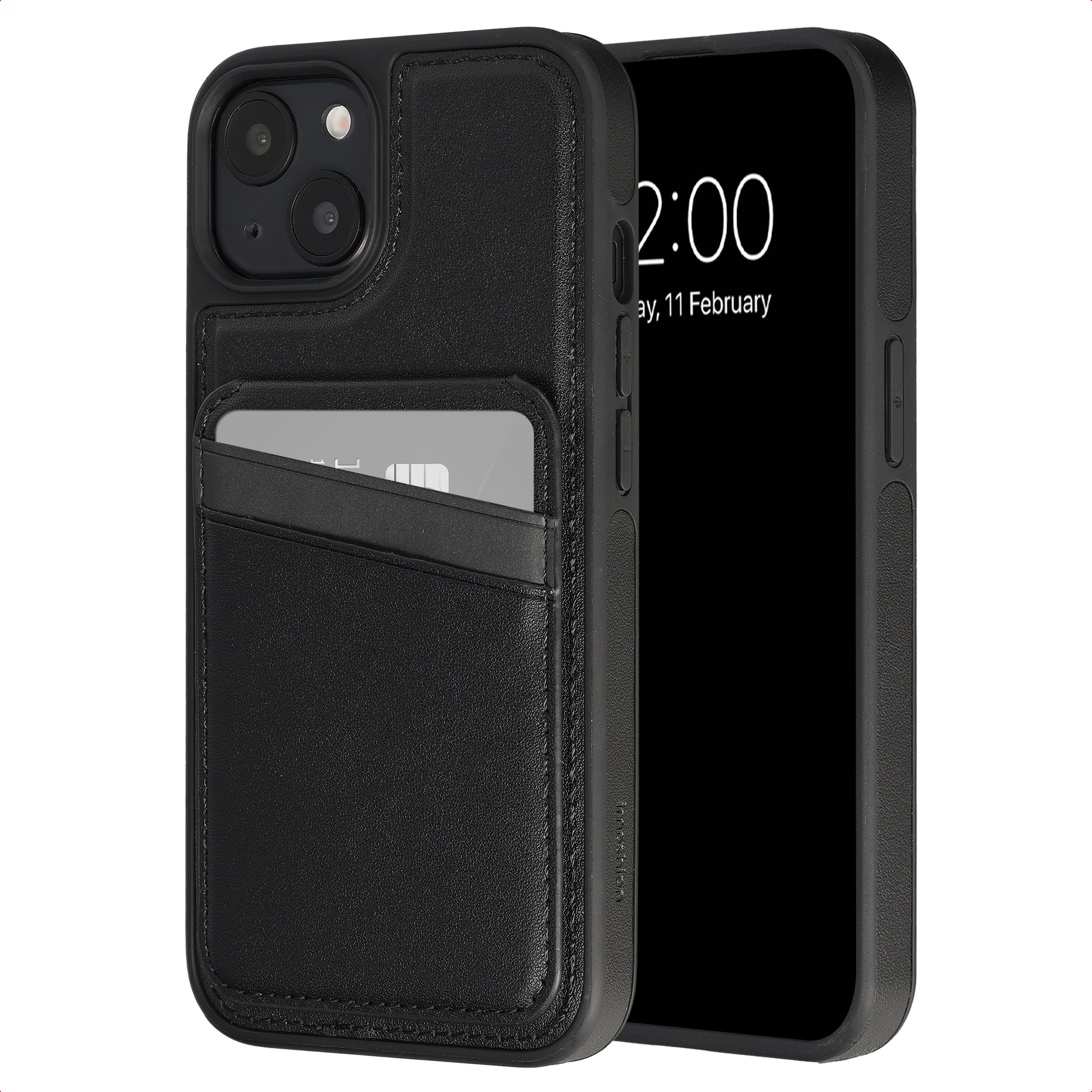 imoshion Hoesje - Geschikt voor Apple iPhone 15 - Backcover met kaarthouder en stand - Zwart