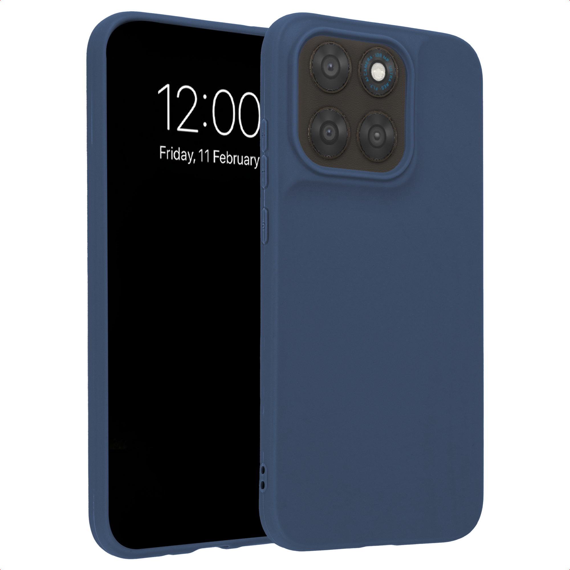imoshion Coque Couleur Motorola Moto G77 - Bleu foncé