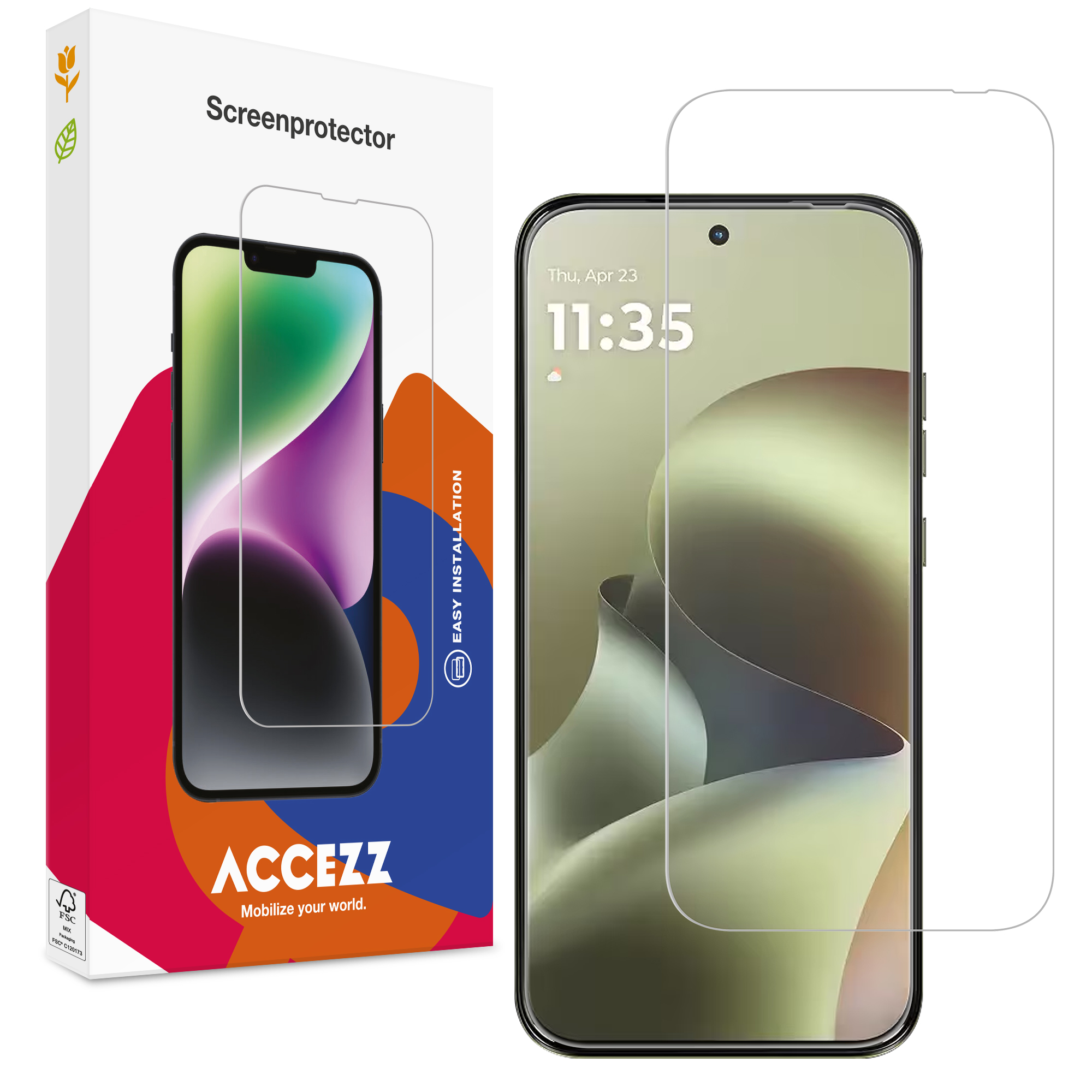 Accezz Gehard Glas Screenprotector voor de Motorola Moto G77