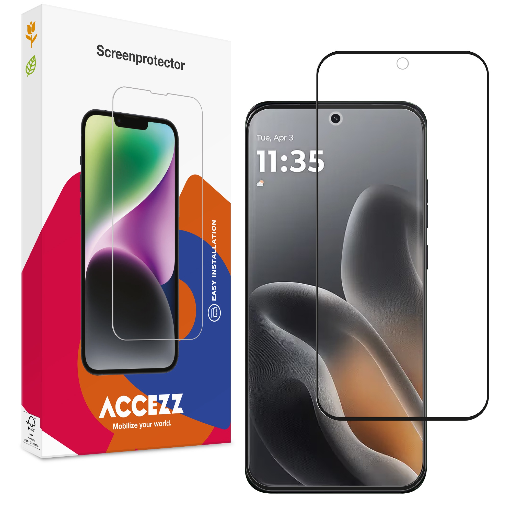 Accezz Gehard Glas Full Cover Screenprotector voor de Motorola Edge 70 Fusion