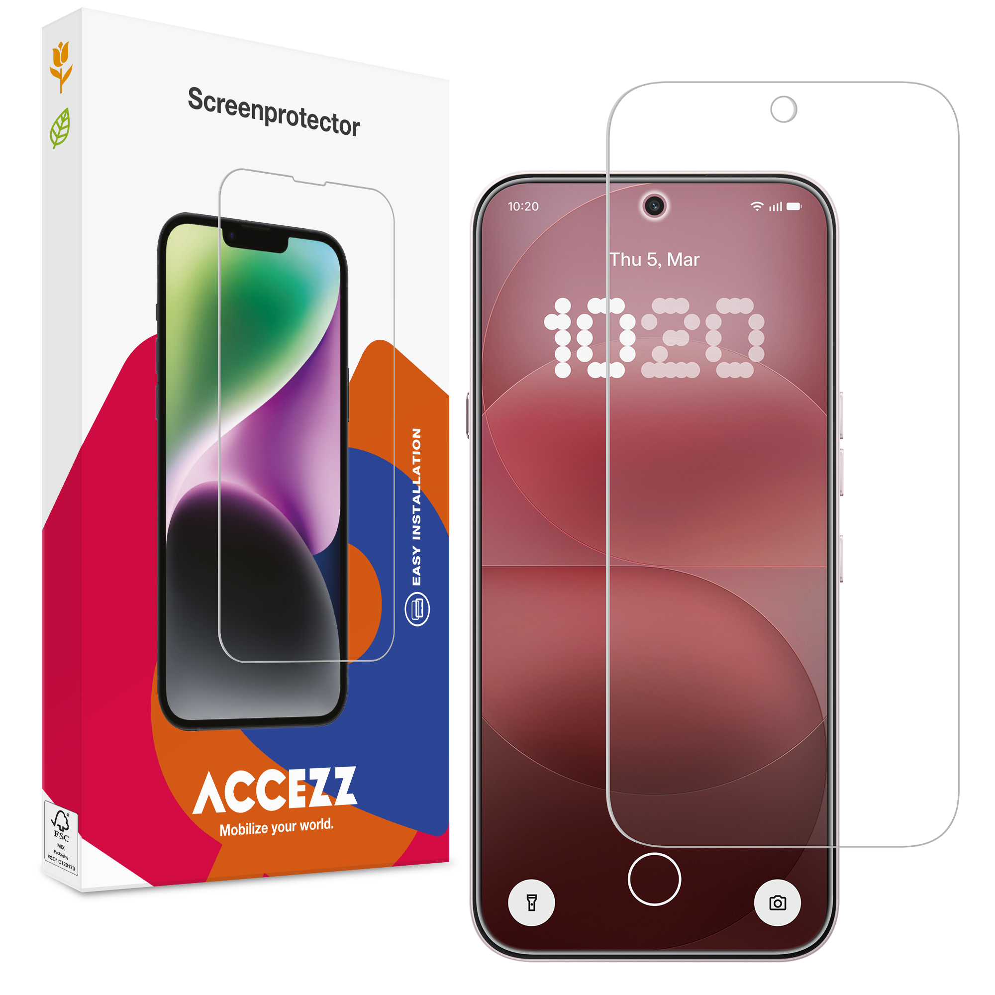 Accezz Gehard Glas Screenprotector voor de Nothing Phone (4a) Pro