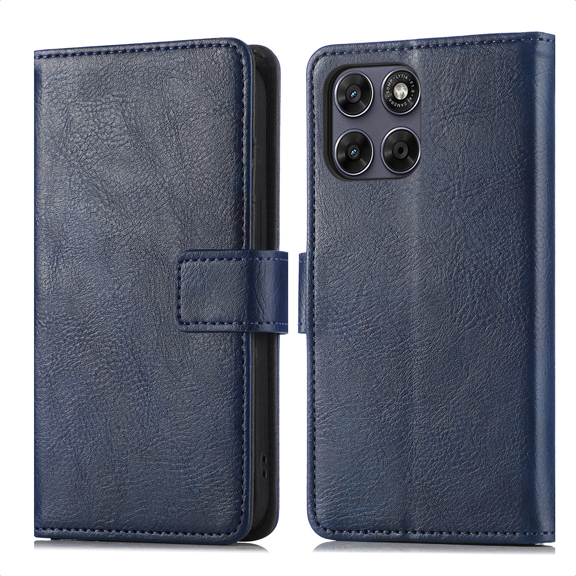 imoshion Luxe Bookcase voor de Motorola Moto G77 - Donkerblauw