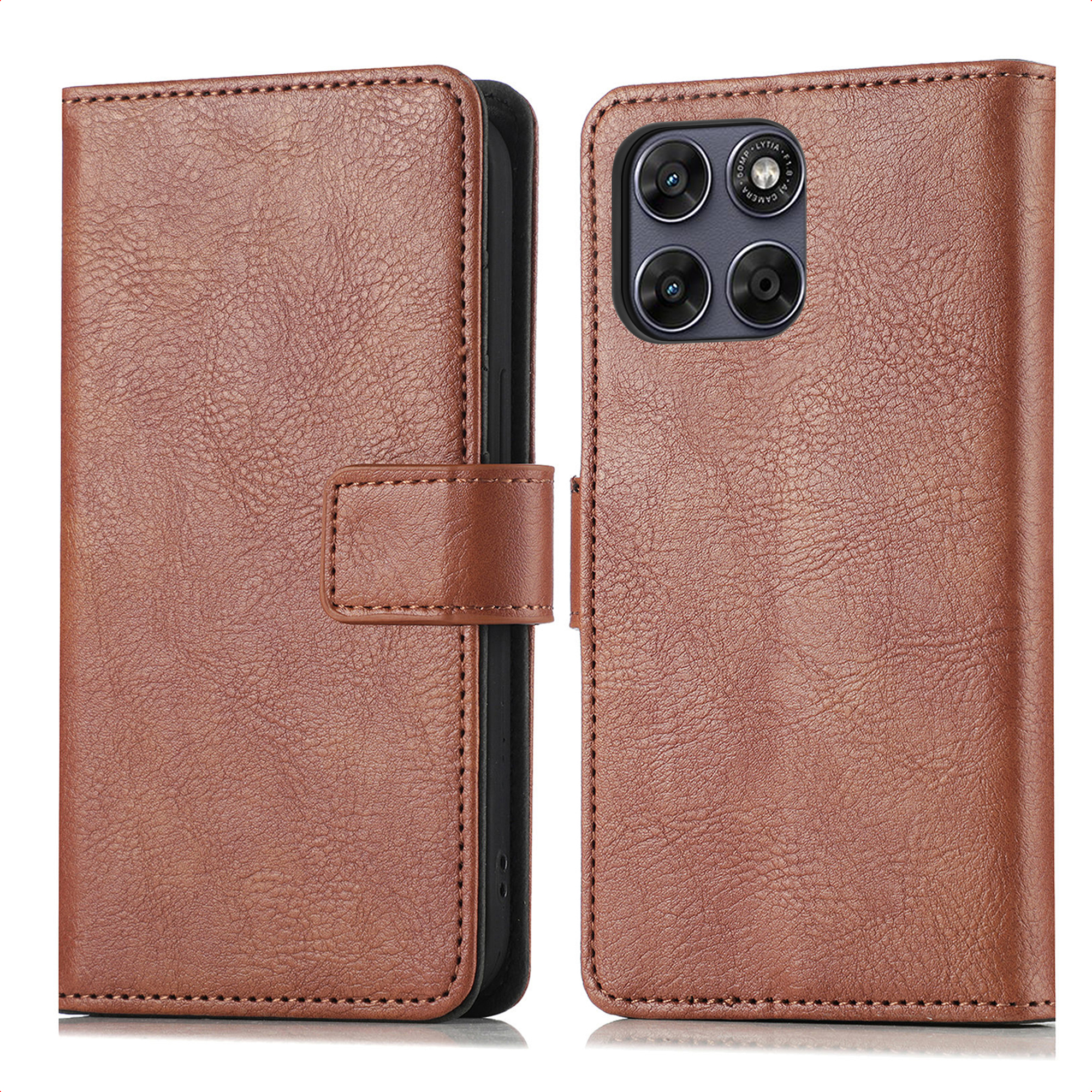 imoshion Luxe Bookcase voor de Motorola Moto G77 - Bruin