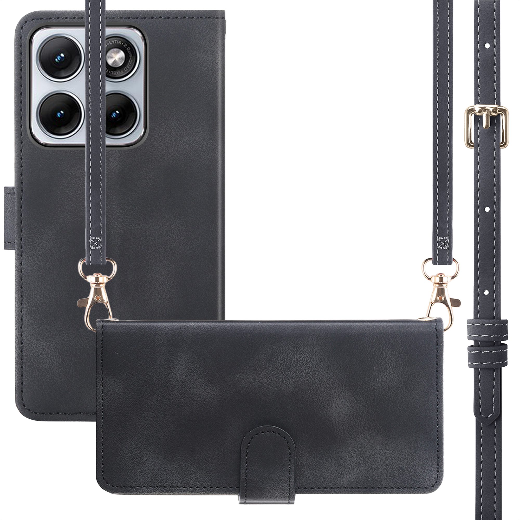 imoshion Bookcase met koord voor de Motorola Edge 70 Fusion - Zwart