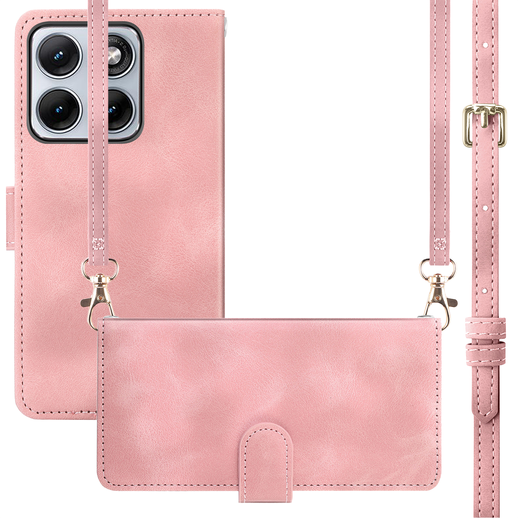 imoshion Bookcase met koord voor de Motorola Edge 70 Fusion - Roze