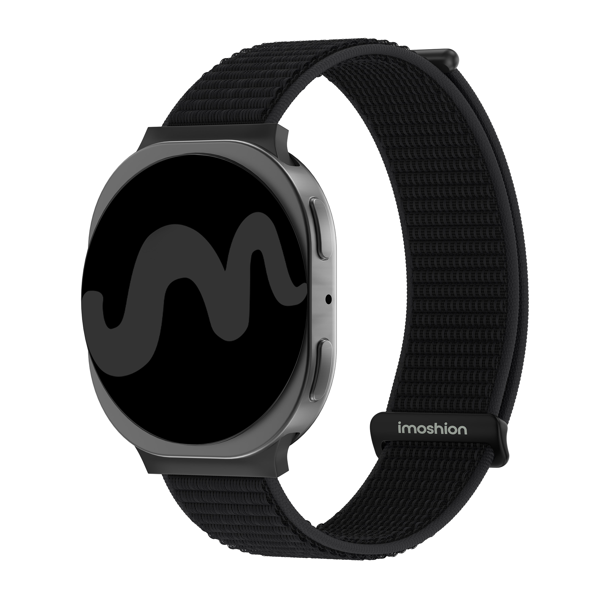 imoshion Bracelet en nylon Samsung Galaxy Watch 9 (40/44mm) / Watch 8 (40/44mm) / Classic (46mm) - Noir