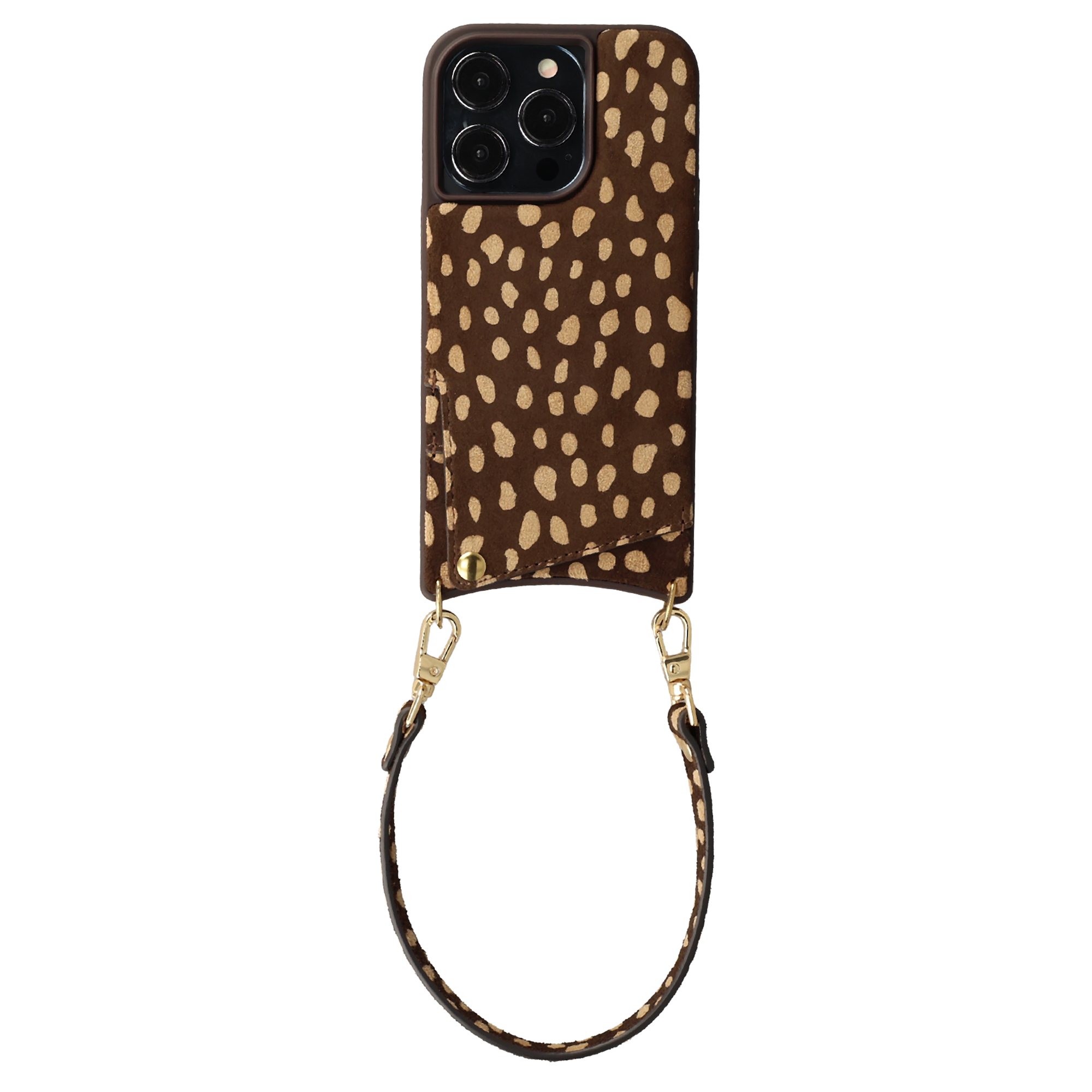 Selencia Nova coque arrière en cuir véritable avec porte-cartes Apple iPhone 13 Pro - Fawn Chic