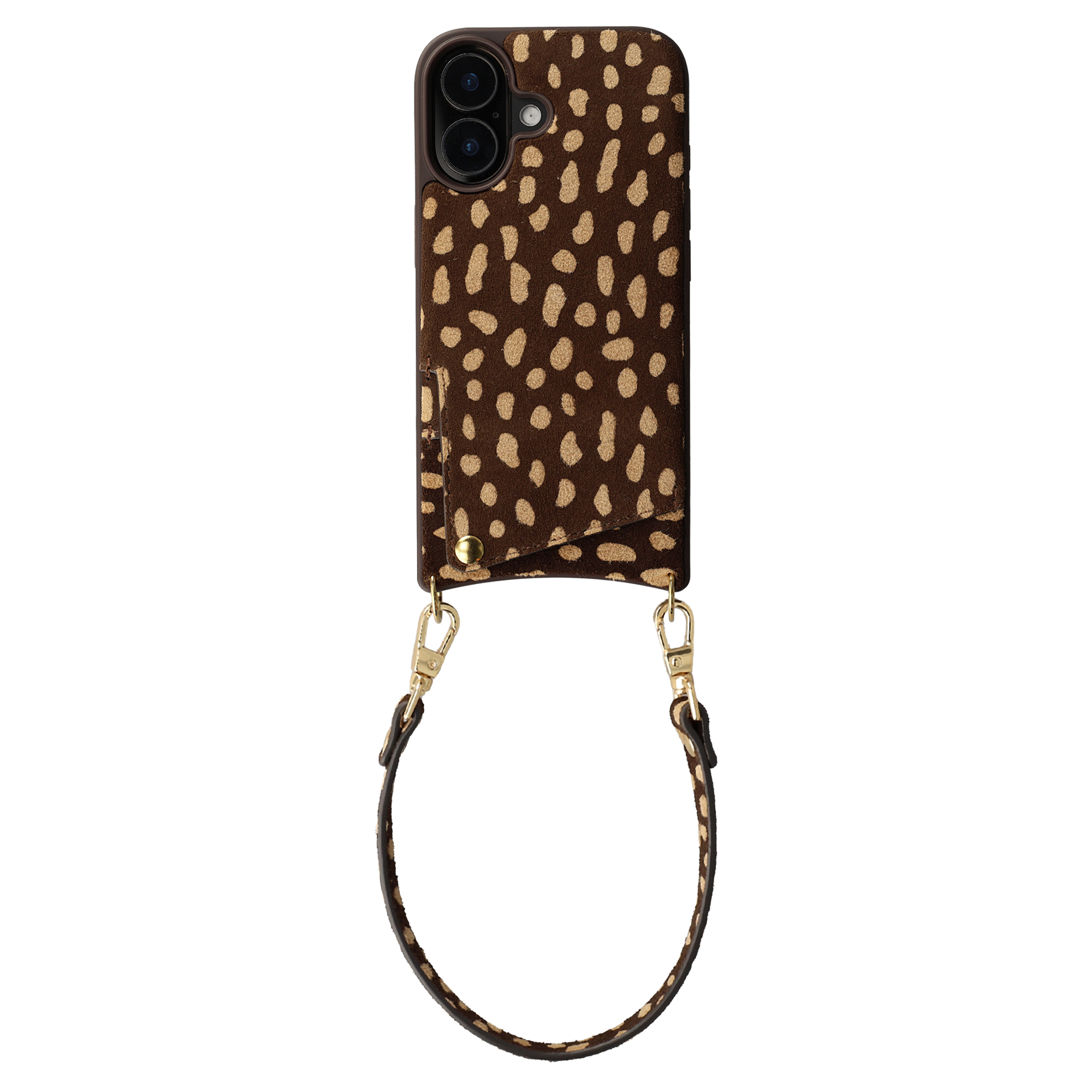 Selencia Nova coque arrière en cuir véritable avec porte-cartes Apple iPhone 17 - Fawn Chic