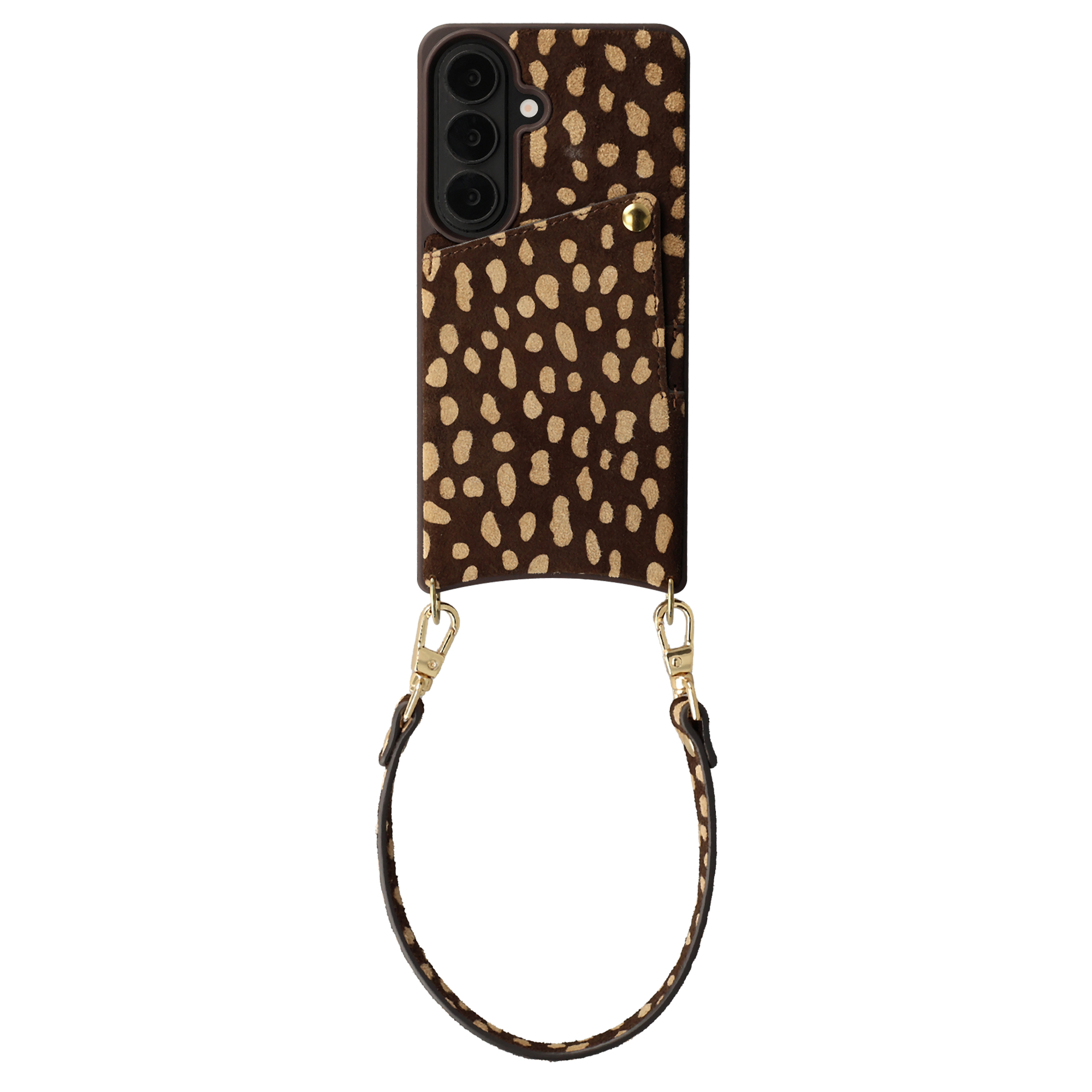 Selencia Nova coque arrière en cuir véritable avec porte-cartes Samsung Galaxy S25 - Fawn Chic