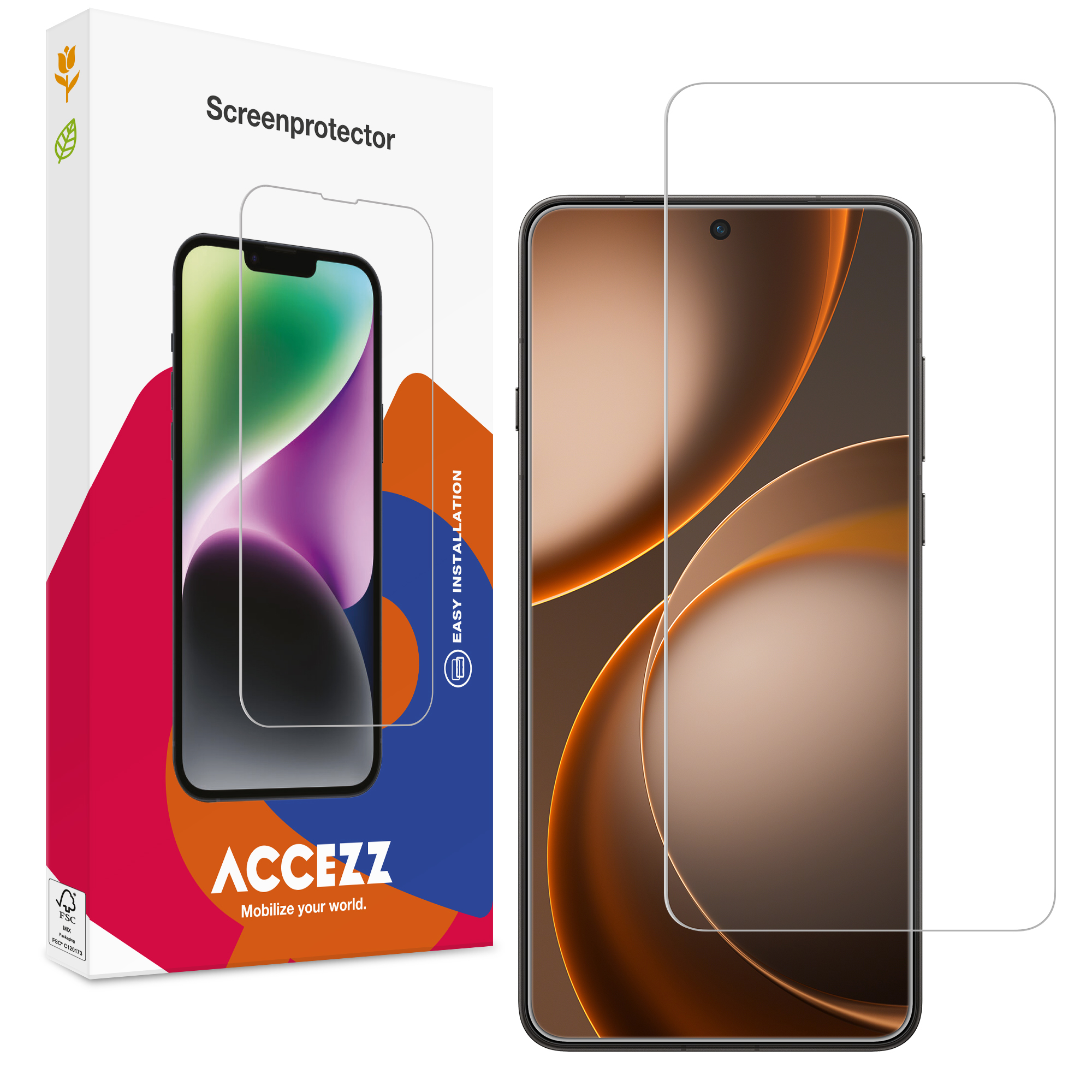 Accezz Gehard Glas Screenprotector voor de Oppo Find X9 Ultra
