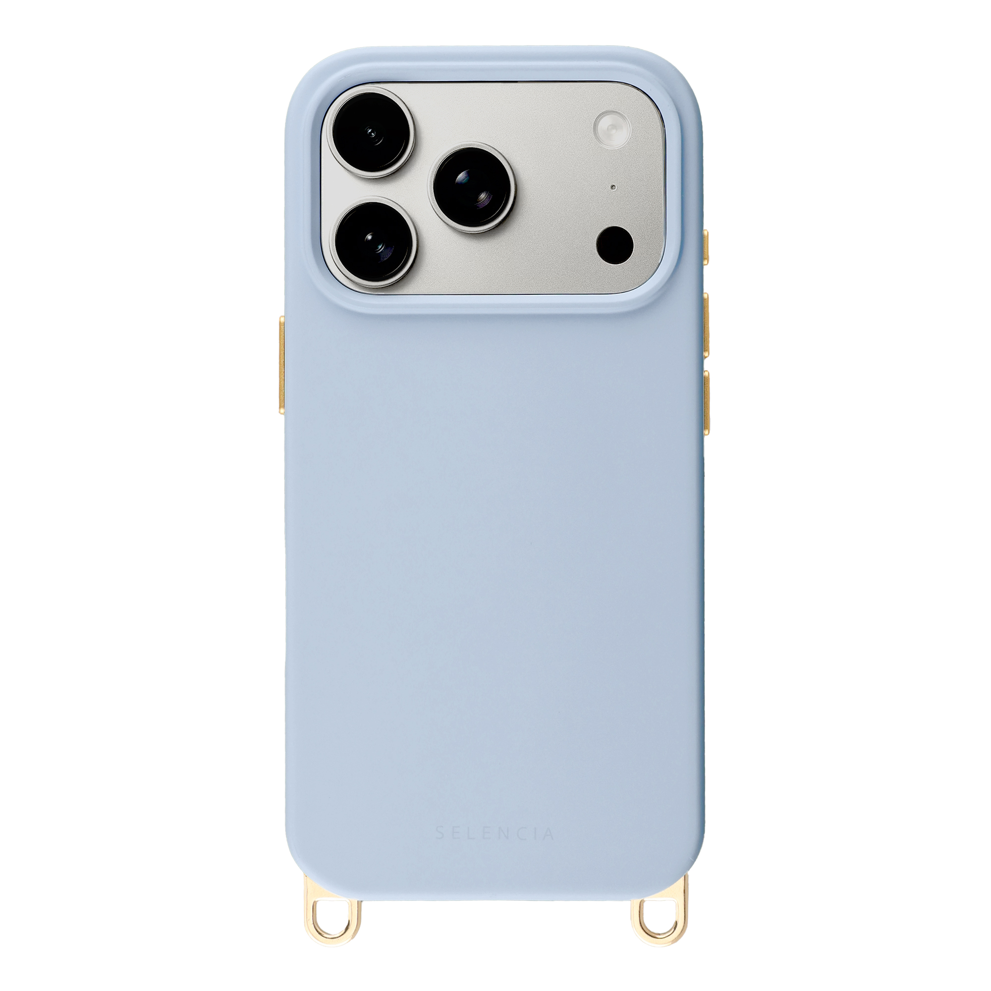 Selencia Rivièra MagSafe Backcover met afneembare haakjes voor de Apple iPhone 17 Pro - Powder Blue