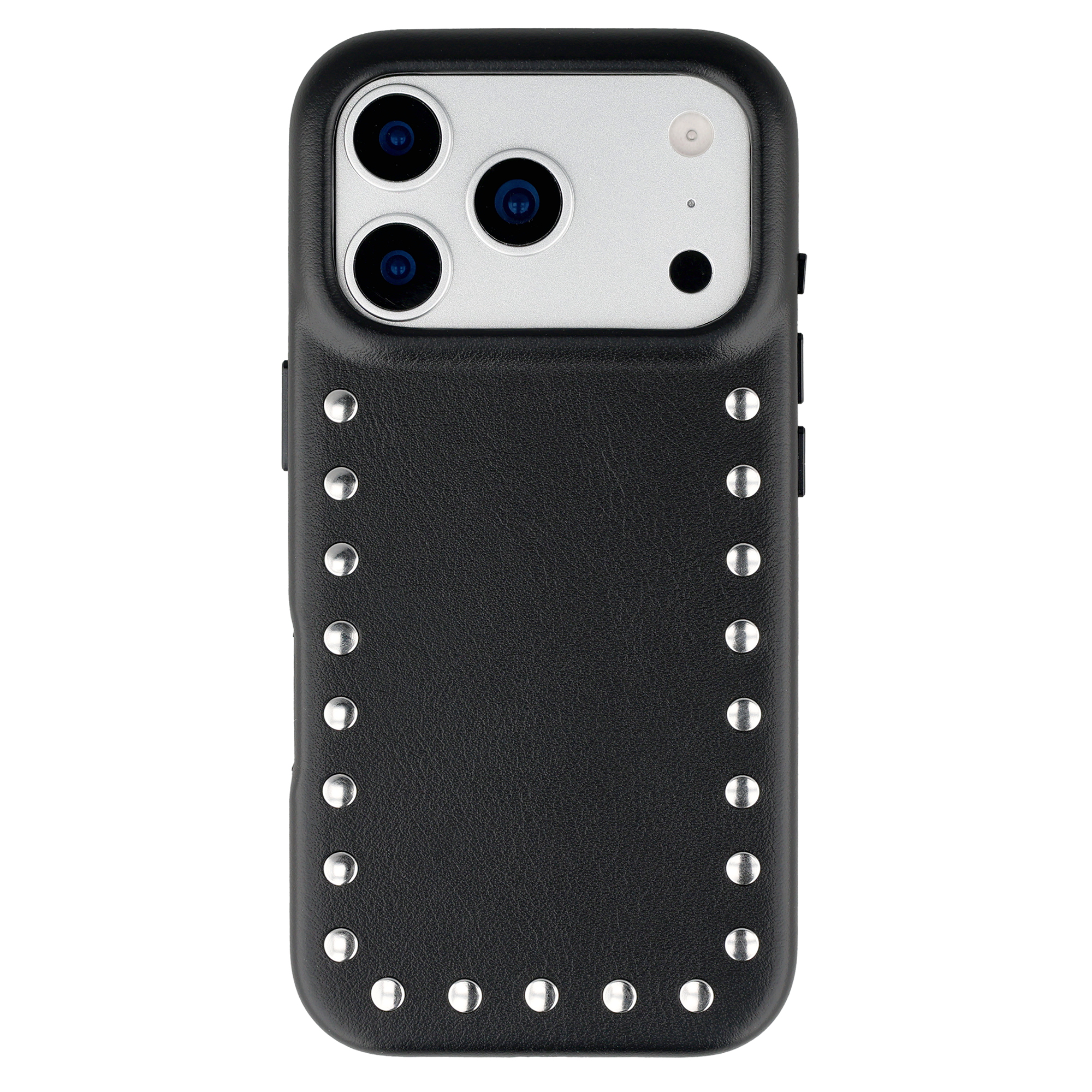 Selencia Studs Backcover met MagSafe voor de Apple iPhone 17 Pro - Velvet Black