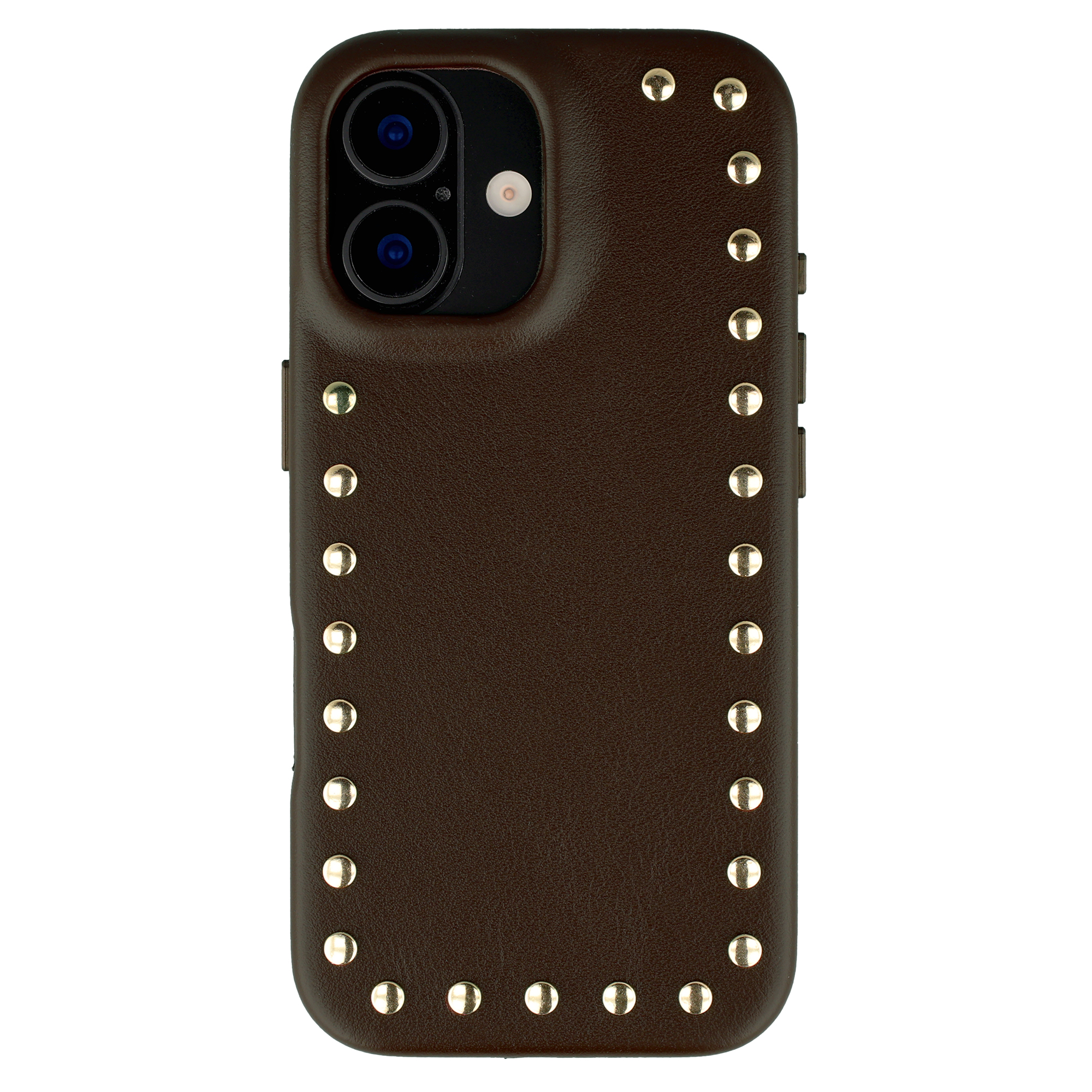 Selencia Coque arrière Studs avec MagSafe Apple iPhone 16 - Cacao Crush