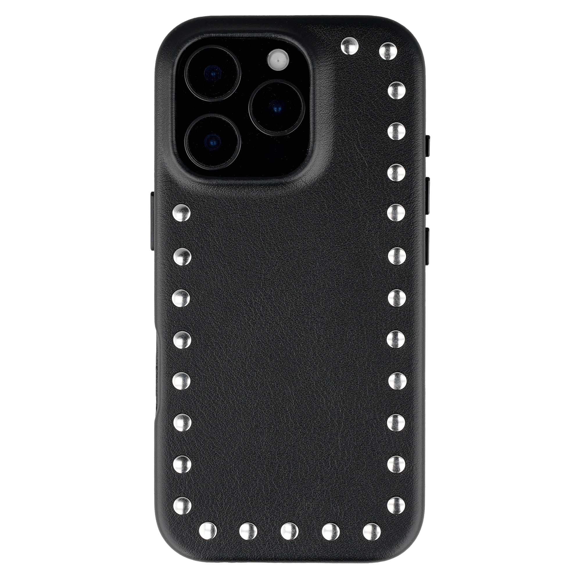 Selencia Coque arrière Studs avec MagSafe Apple iPhone 16 Pro - Velvet Black