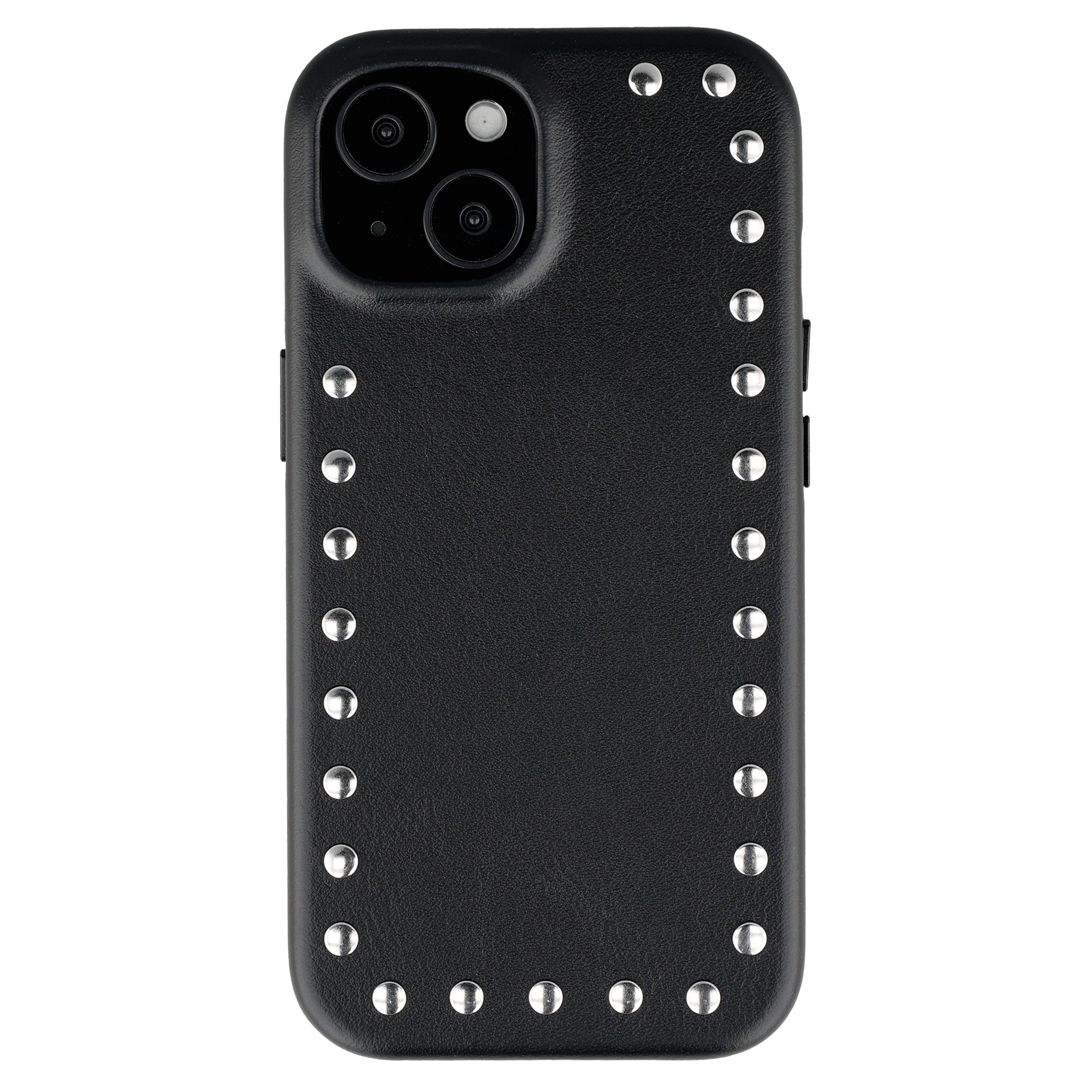 Selencia Coque arrière Studs avec MagSafe Apple iPhone 15 - Velvet Black
