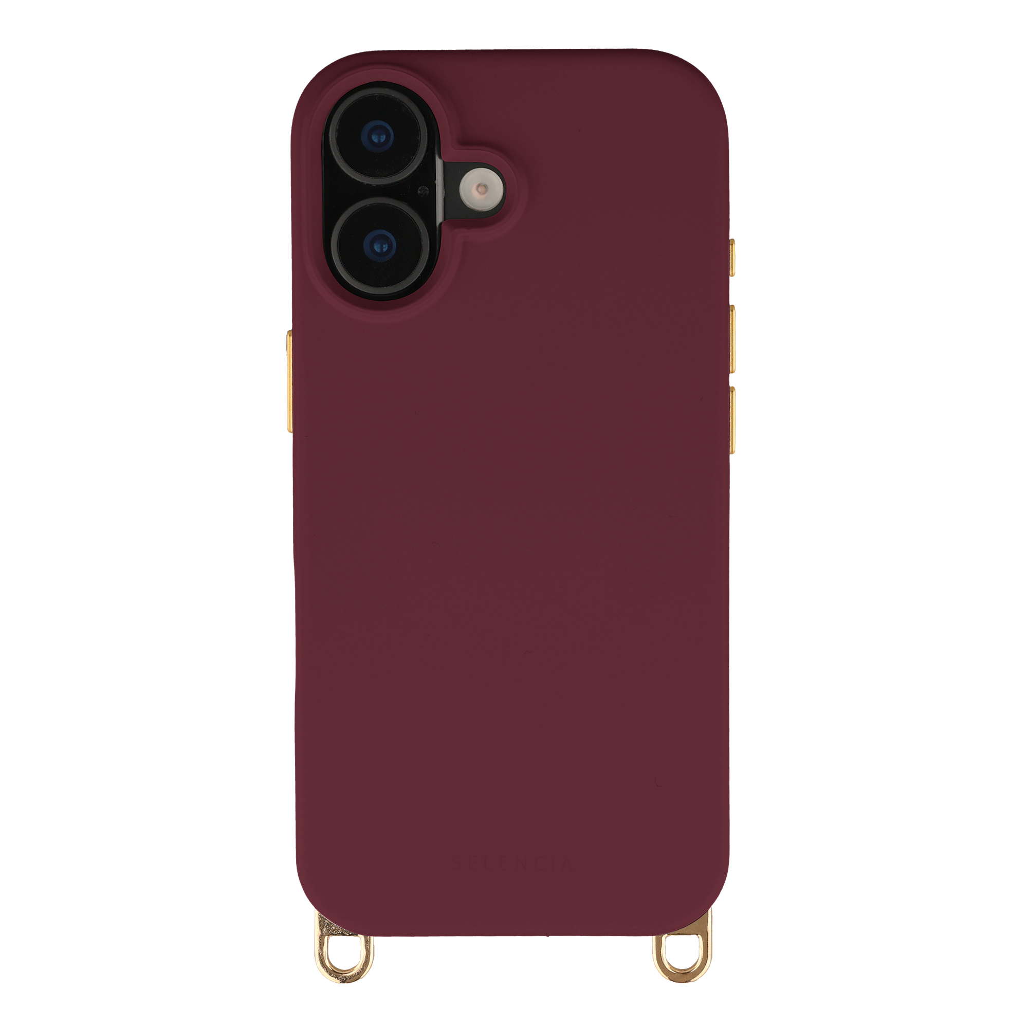Selencia Rivièra MagSafe Backcover met afneembare haakjes voor de Apple iPhone 17 - Bold Burgundy