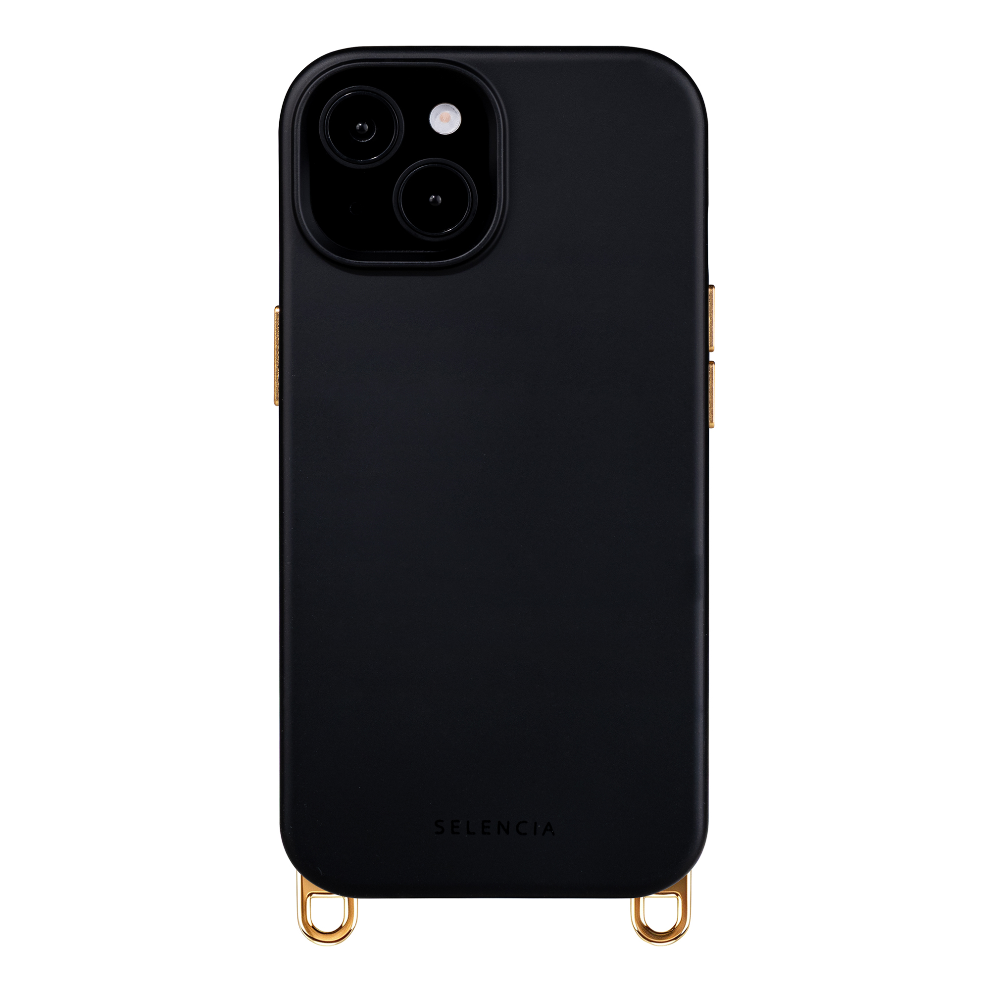 Selencia Rivièra MagSafe Backcover met afneembare haakjes voor de Apple iPhone 14 / 13 - Velvet Black